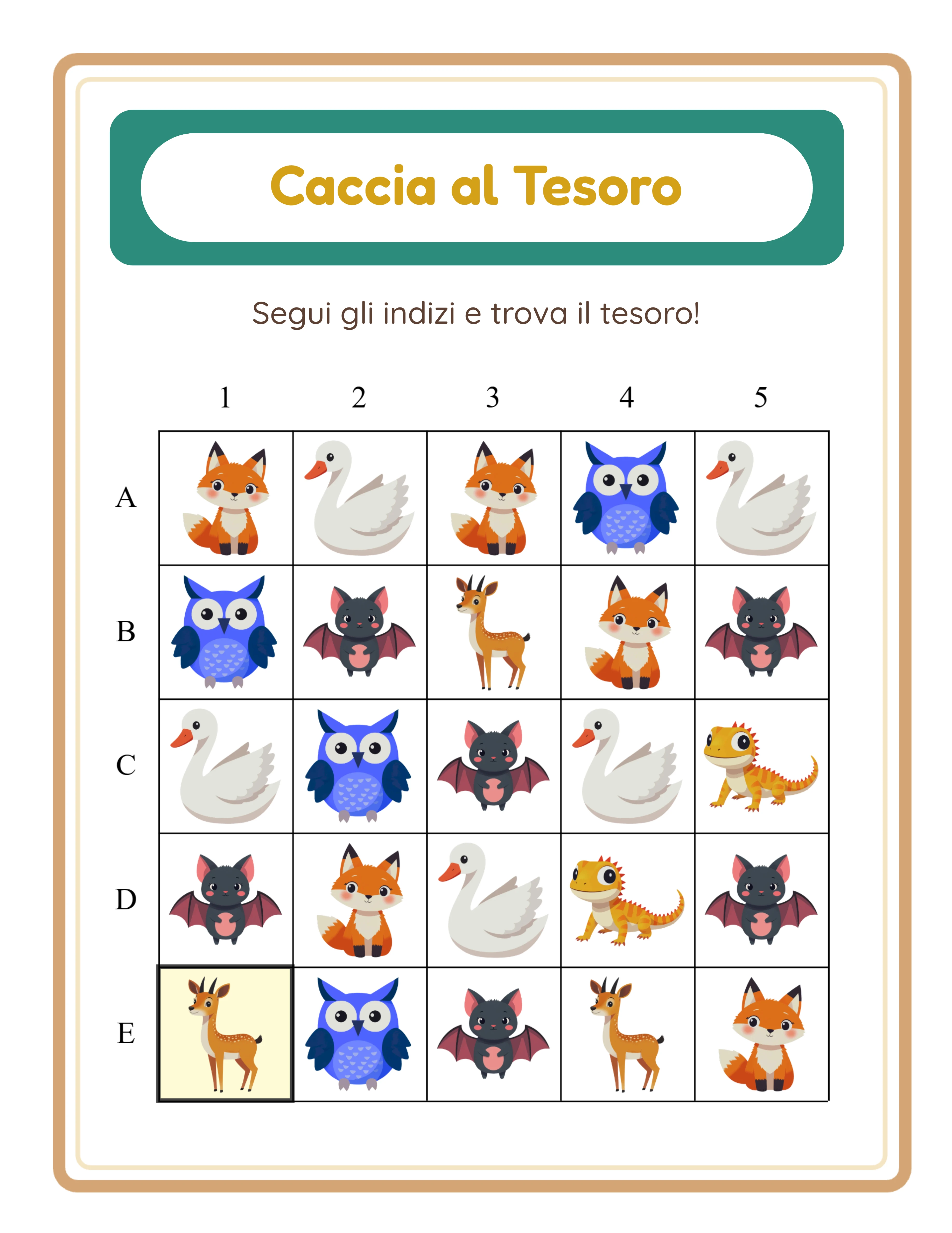 Chiave di risposta caccia al tesoro