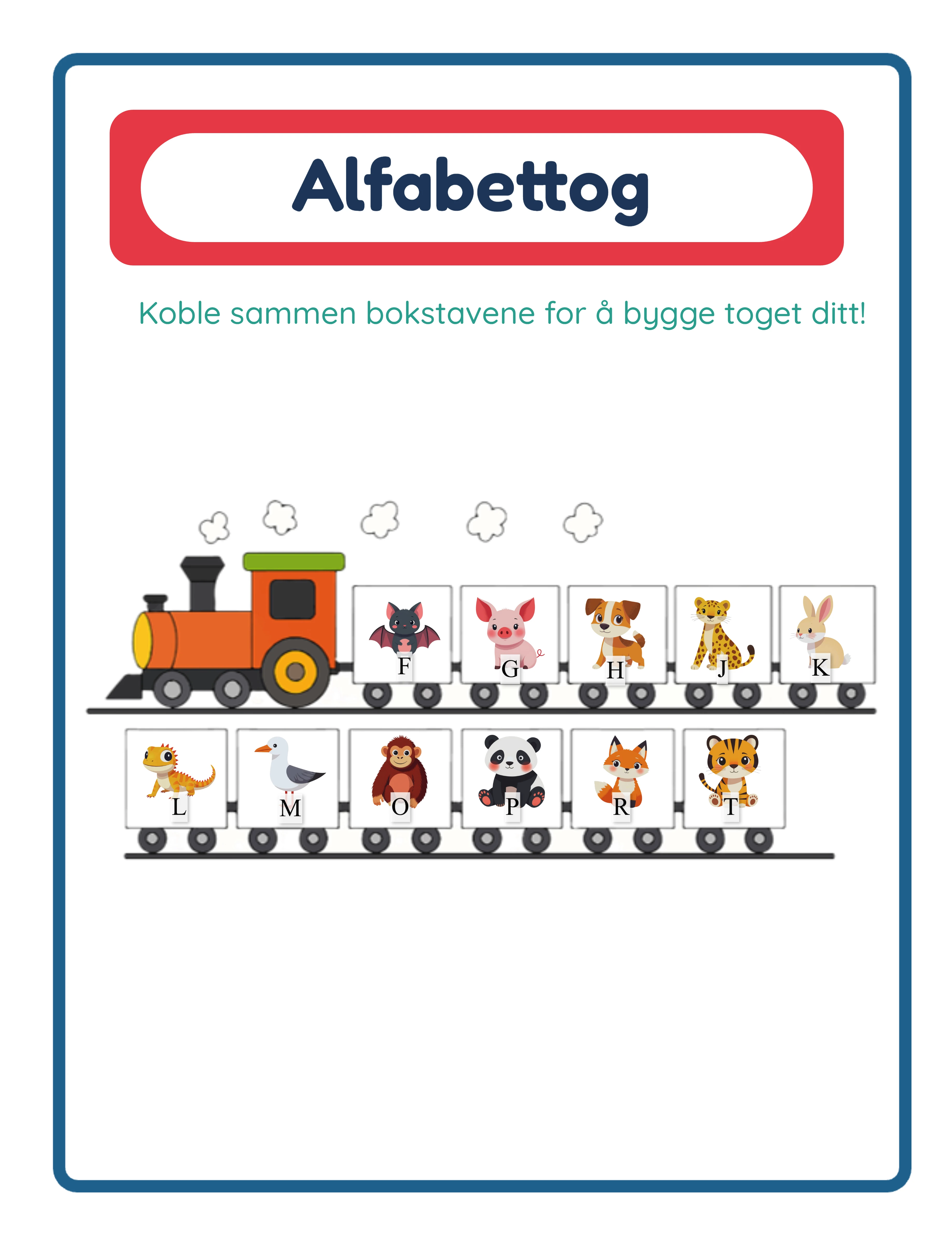 Alphabet train printable answer key
