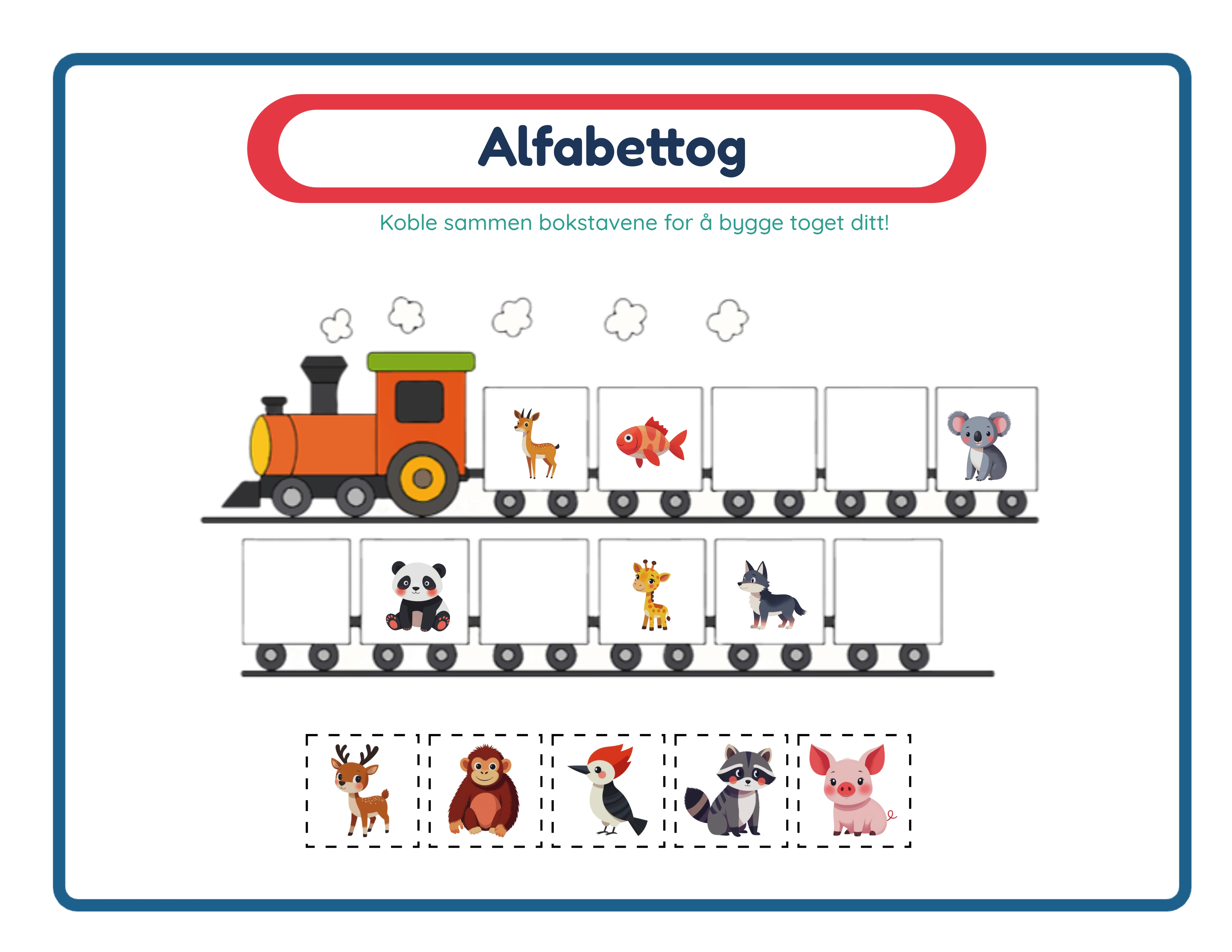 Alphabet train — cut and paste letters