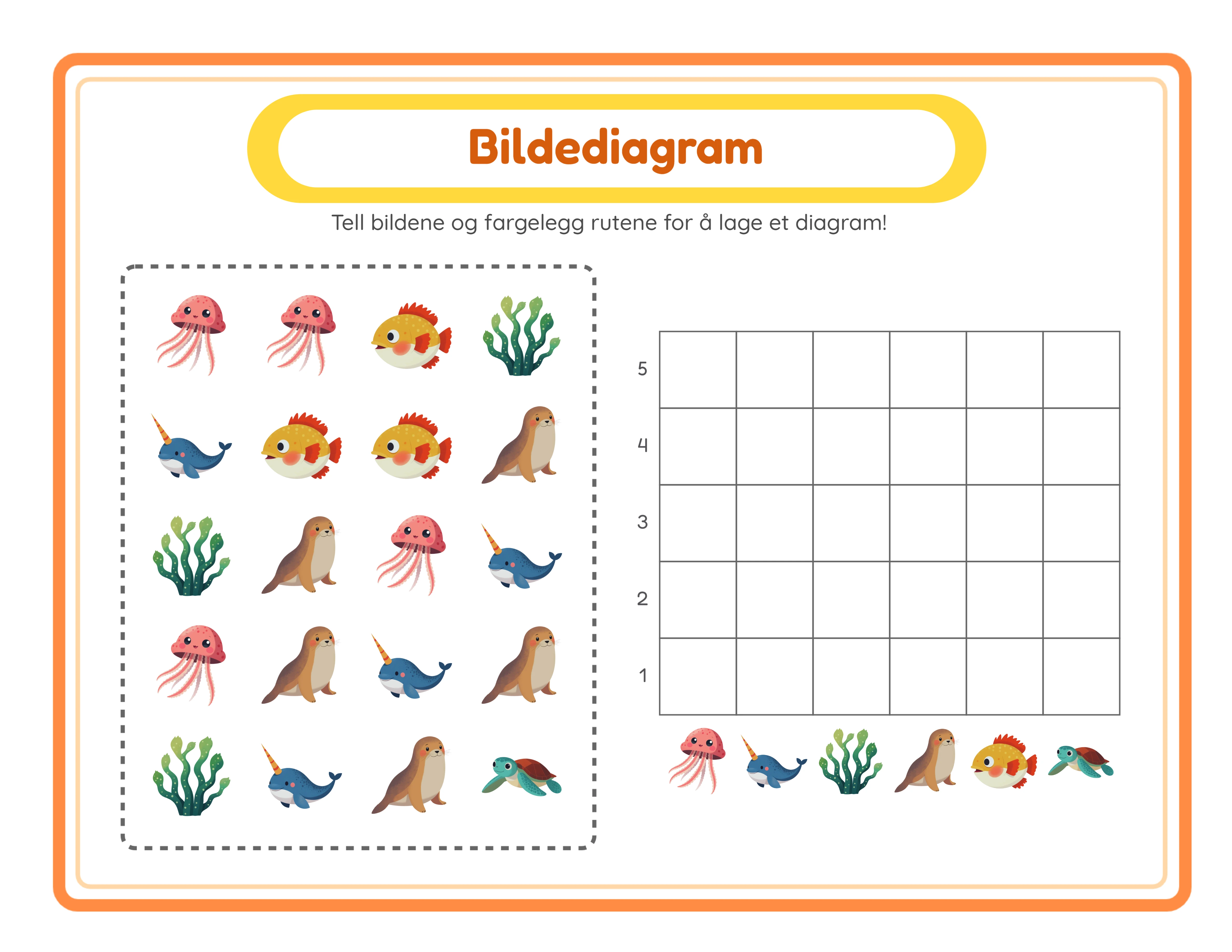 Utvalgt bildediagram arbeidsark