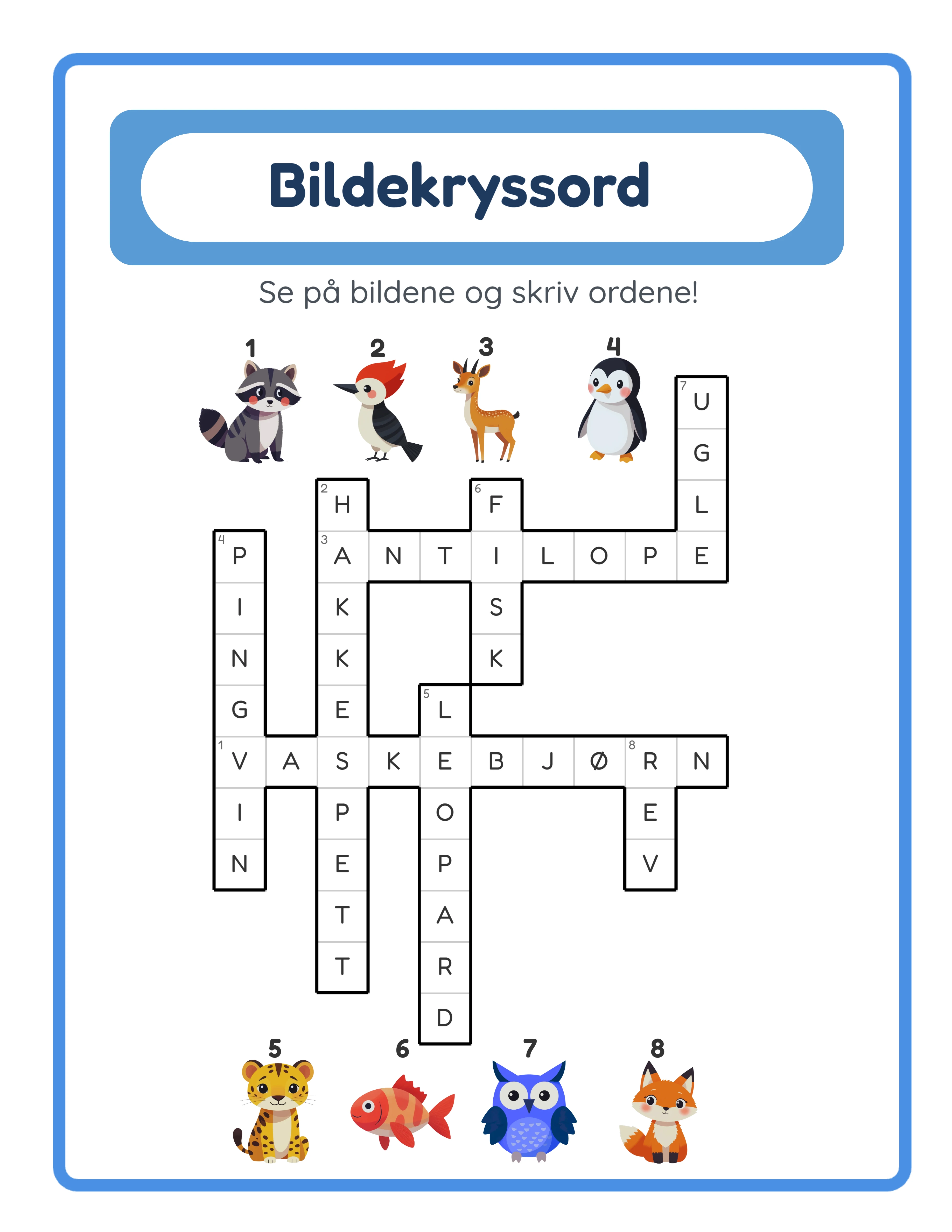 Crossword answer key