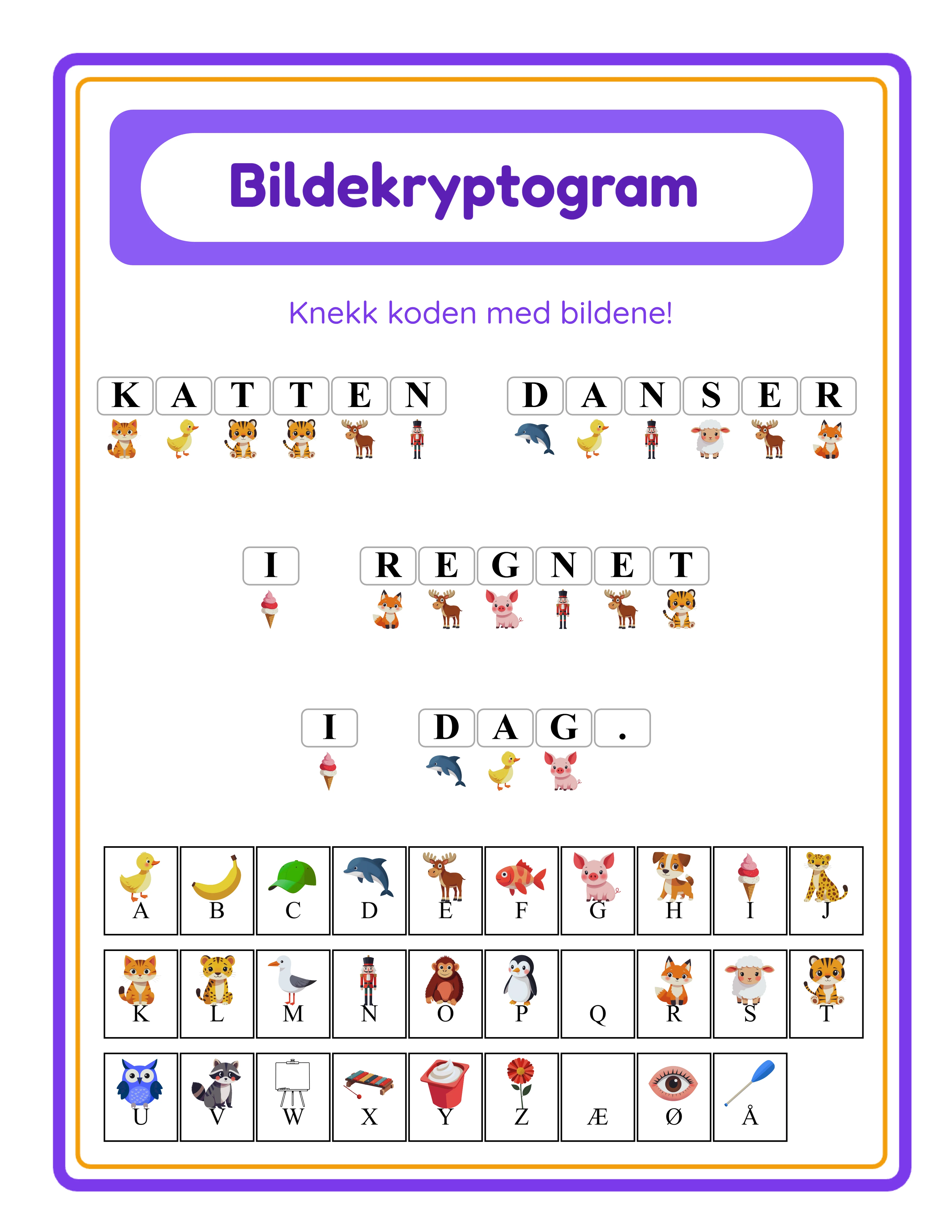 Cryptogram printable answer key