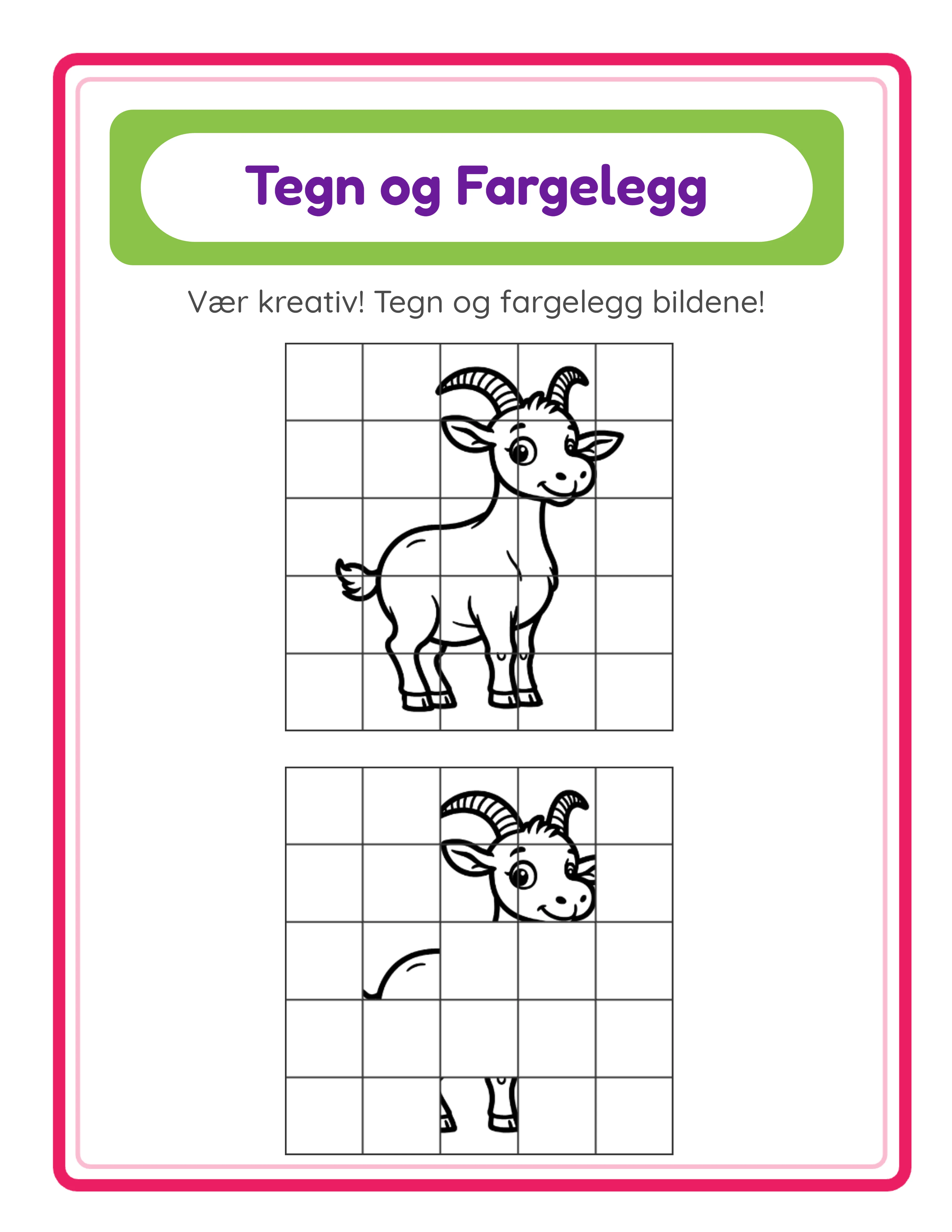 Utvalgt tegn & fargelegg arbeidsark