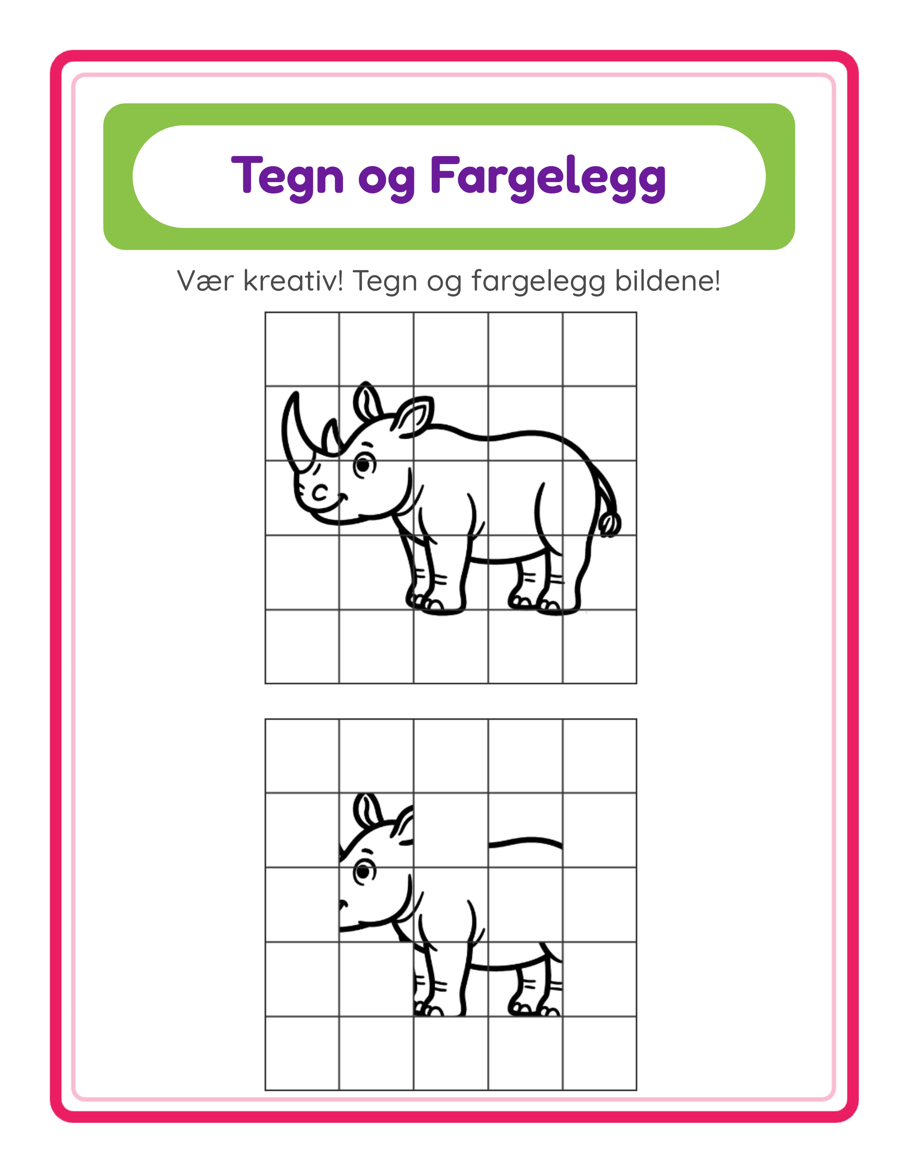 Grid drawing — themed variation