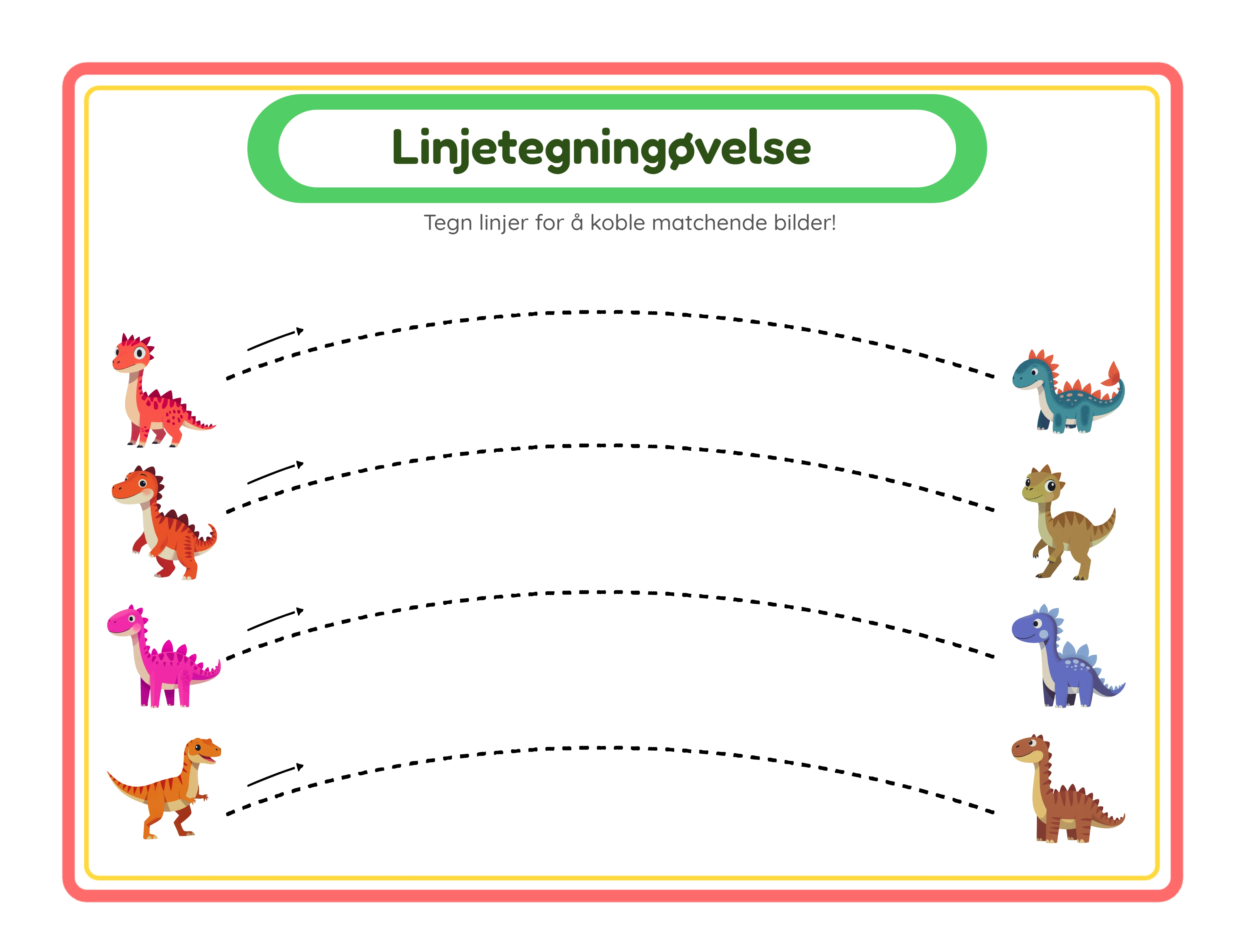 Linjetegning profesjonelt arbeidsark