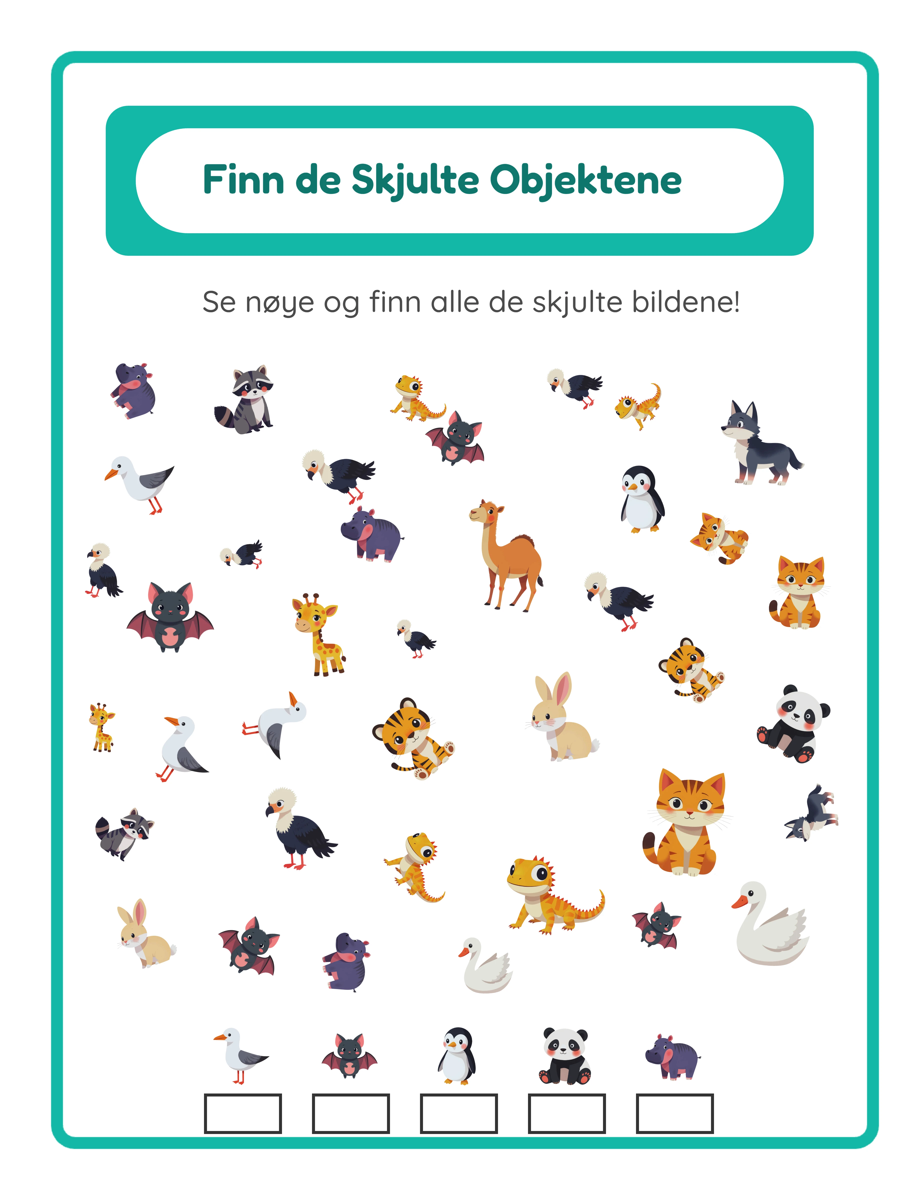 Finn Objekter nybegynnerarbeidsark