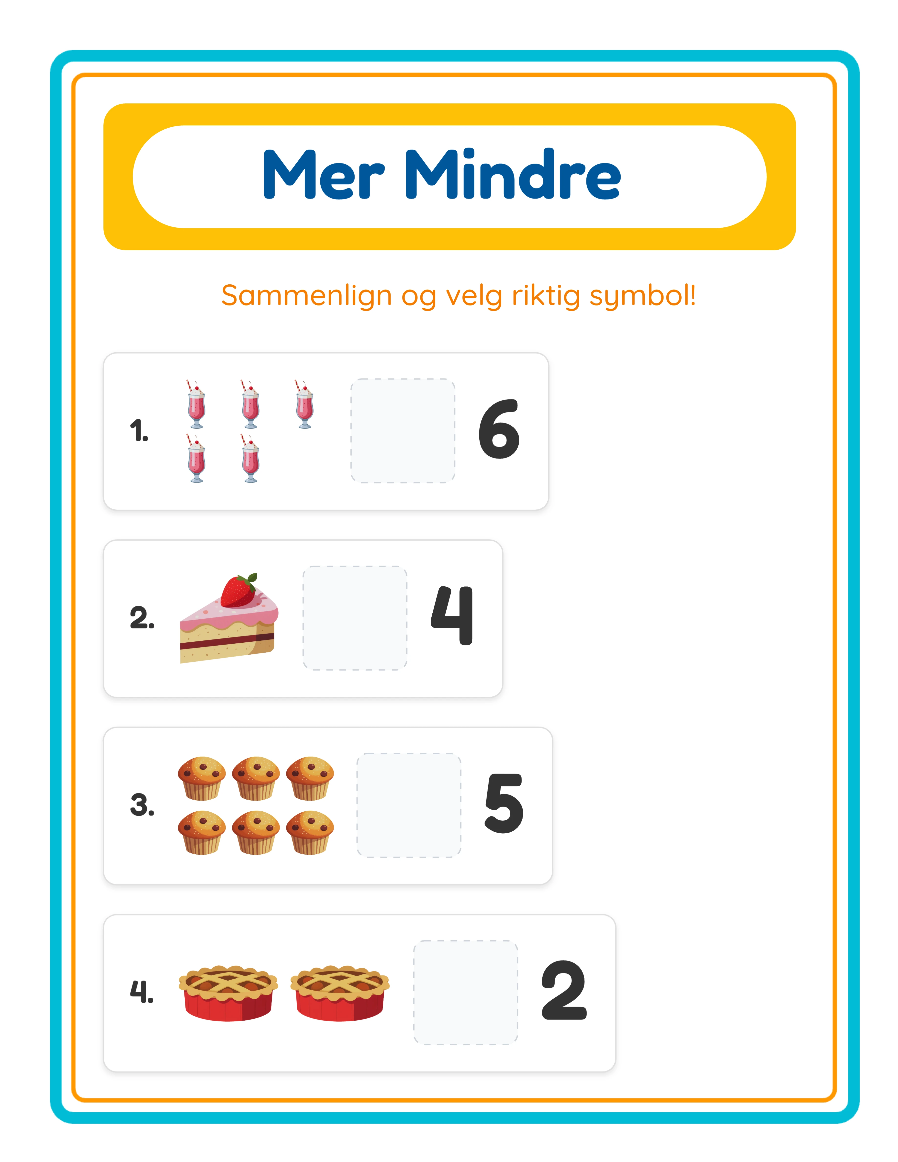 Mer eller Mindre profesjonelt arbeidsark