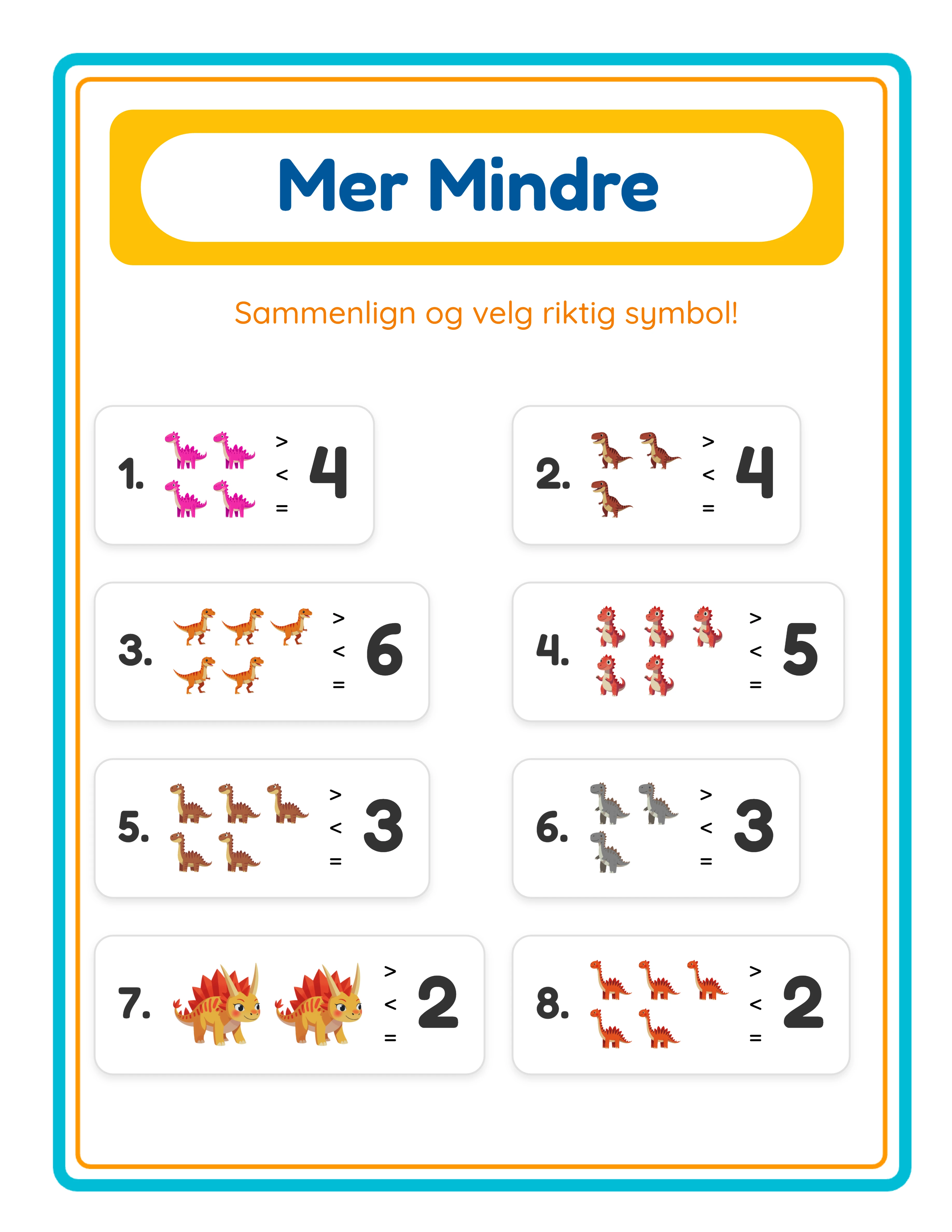 Mer eller Mindre profesjonelt arbeidsark