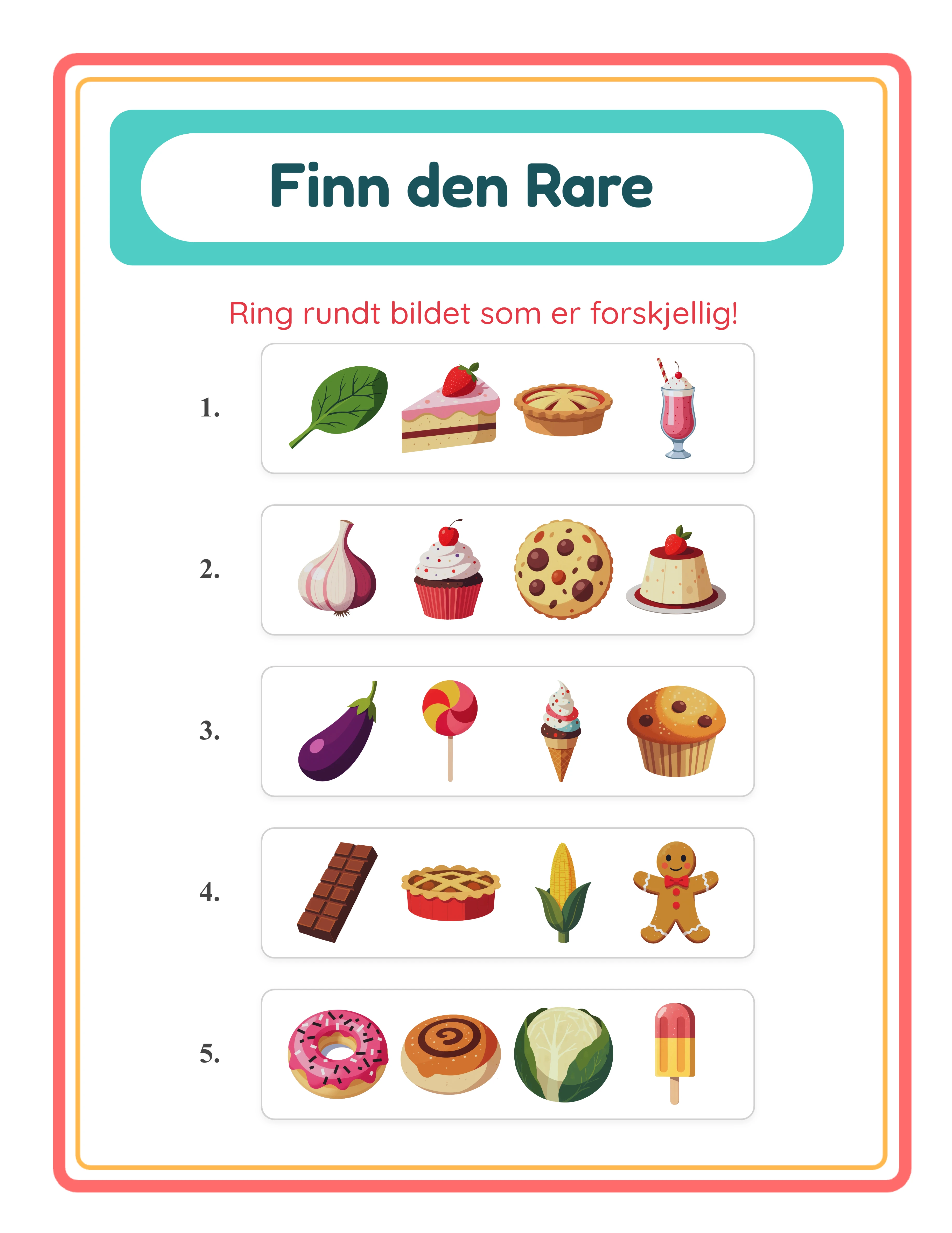 Featured odd one out — colorful critical thinking activity