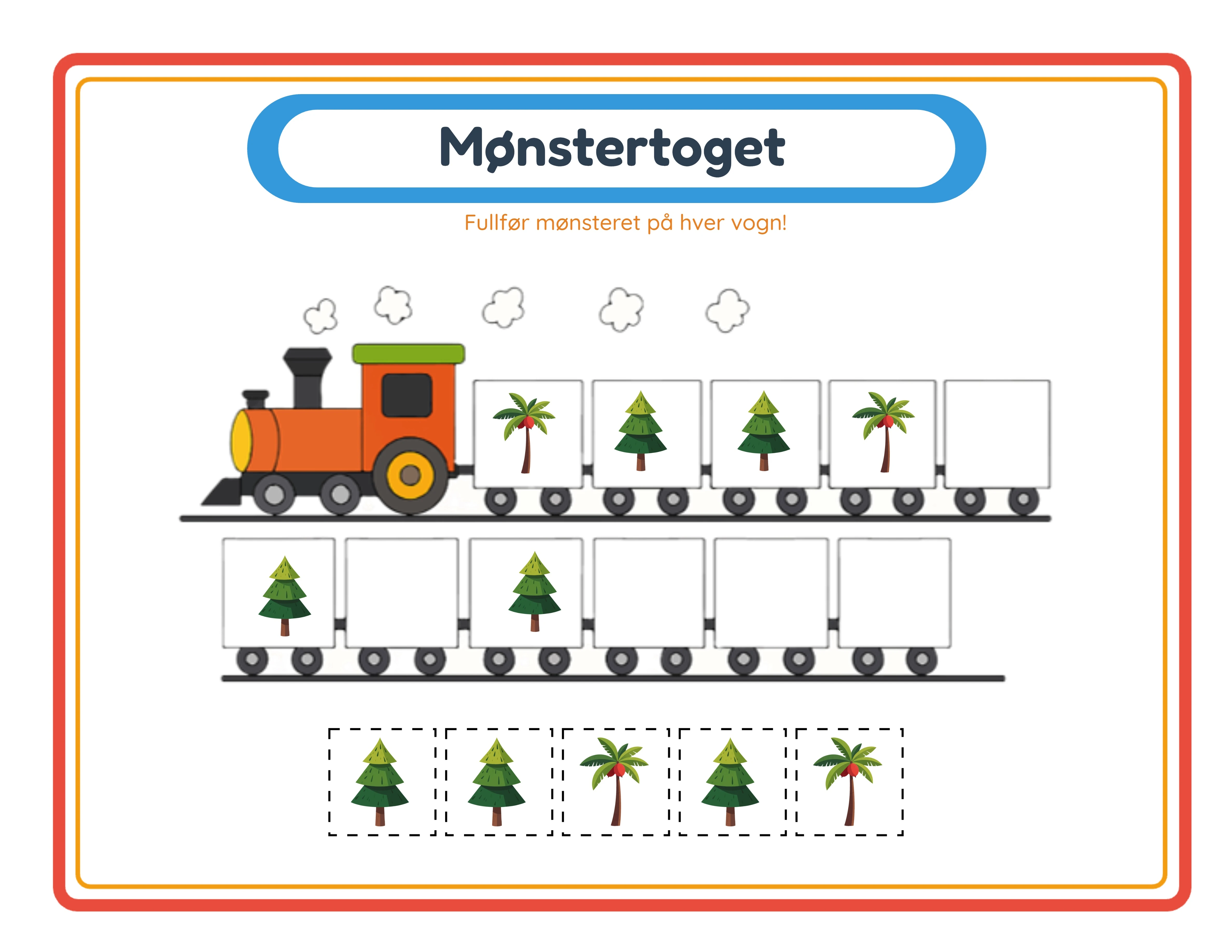Monstertog profesjonelt arbeidsark