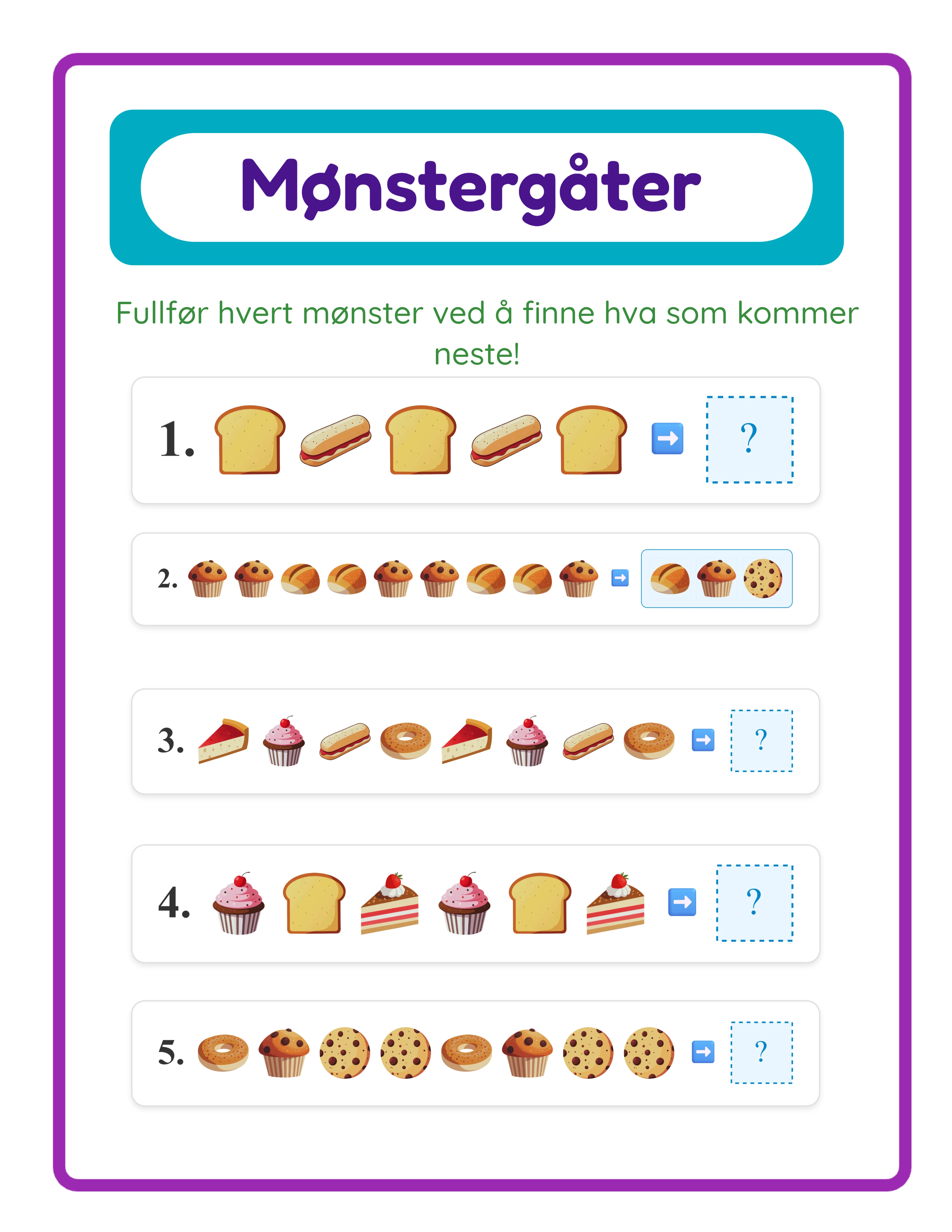 Monsteroppgaver mellomarbeidsark