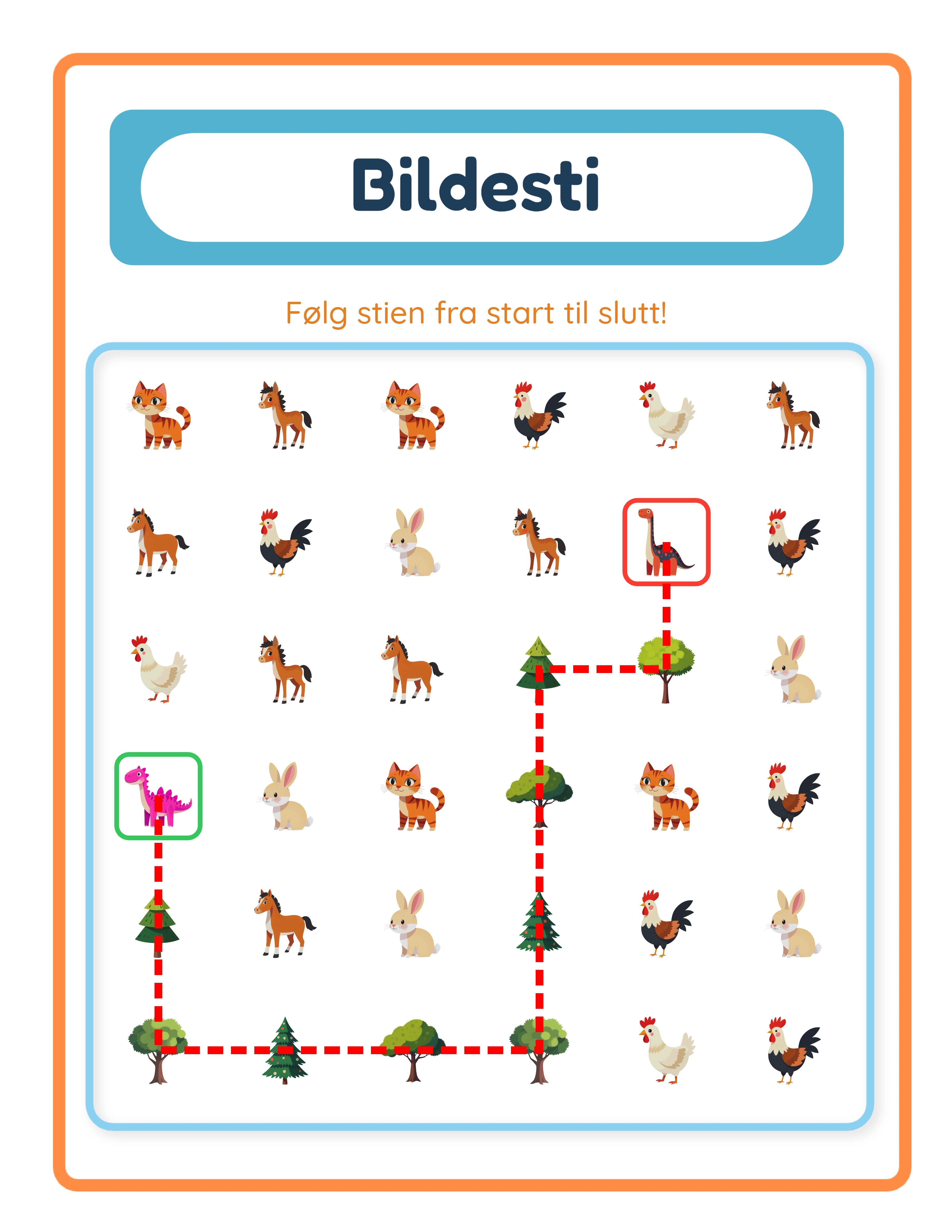 Picture pathway printable answer key