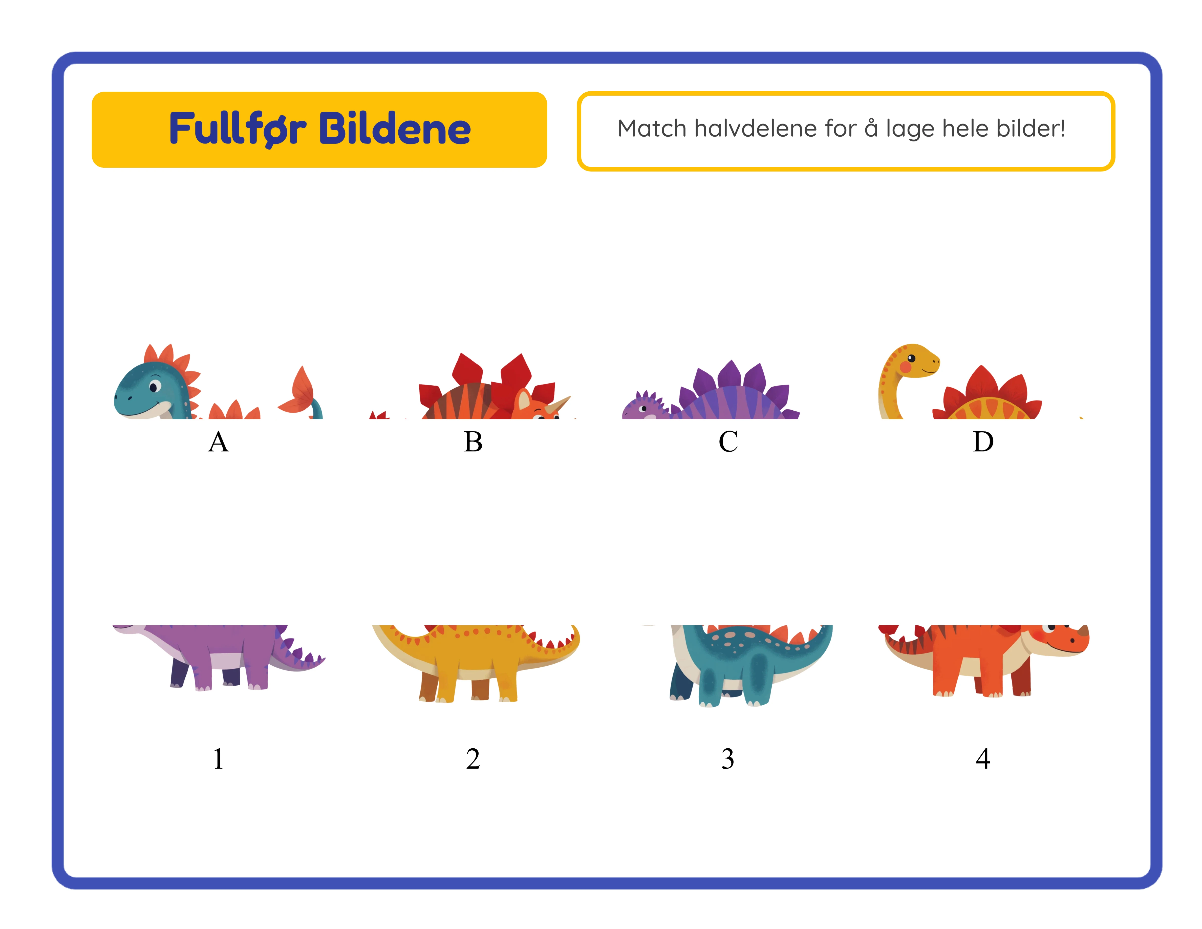 Skyggematching arbeidsark eksempel 3