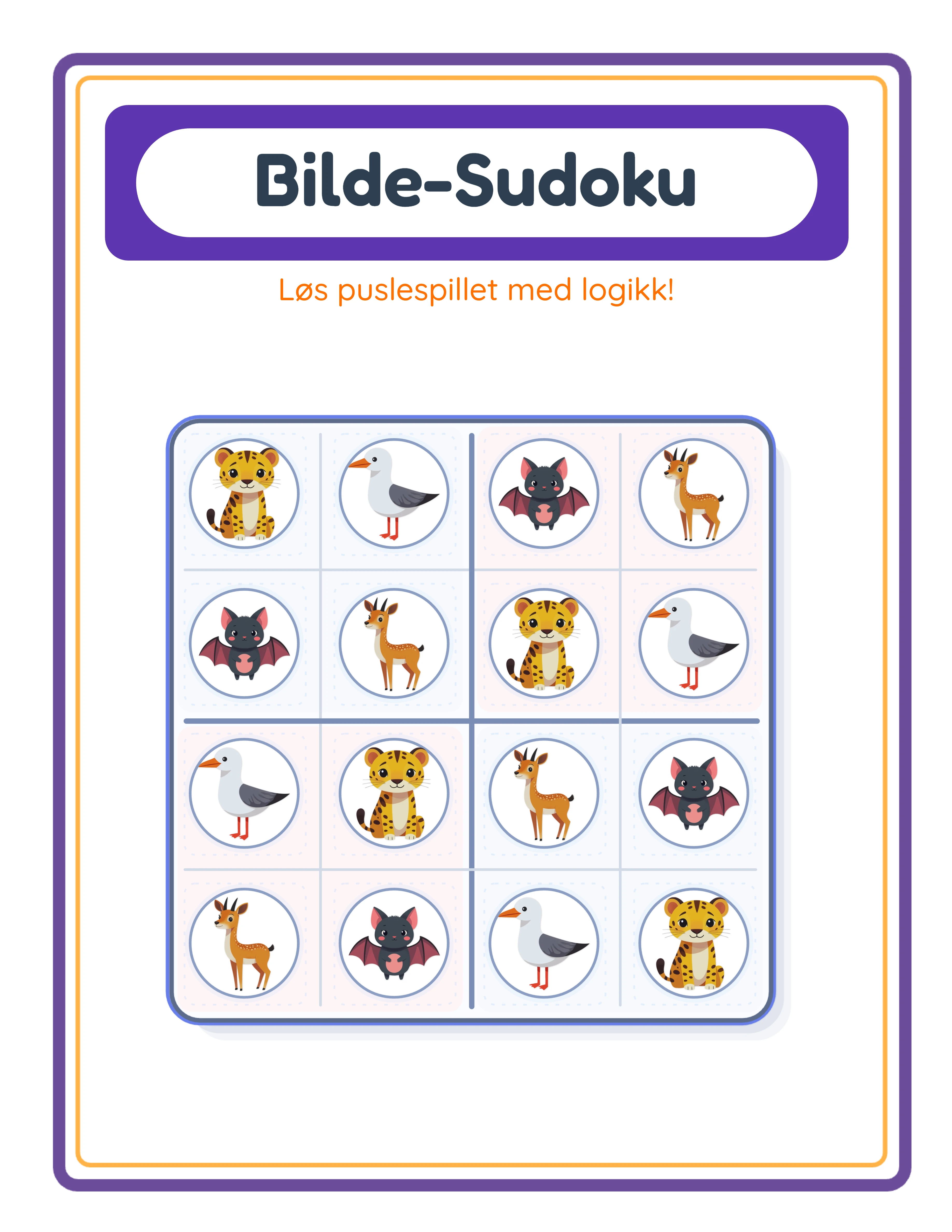 Picture sudoku answer key