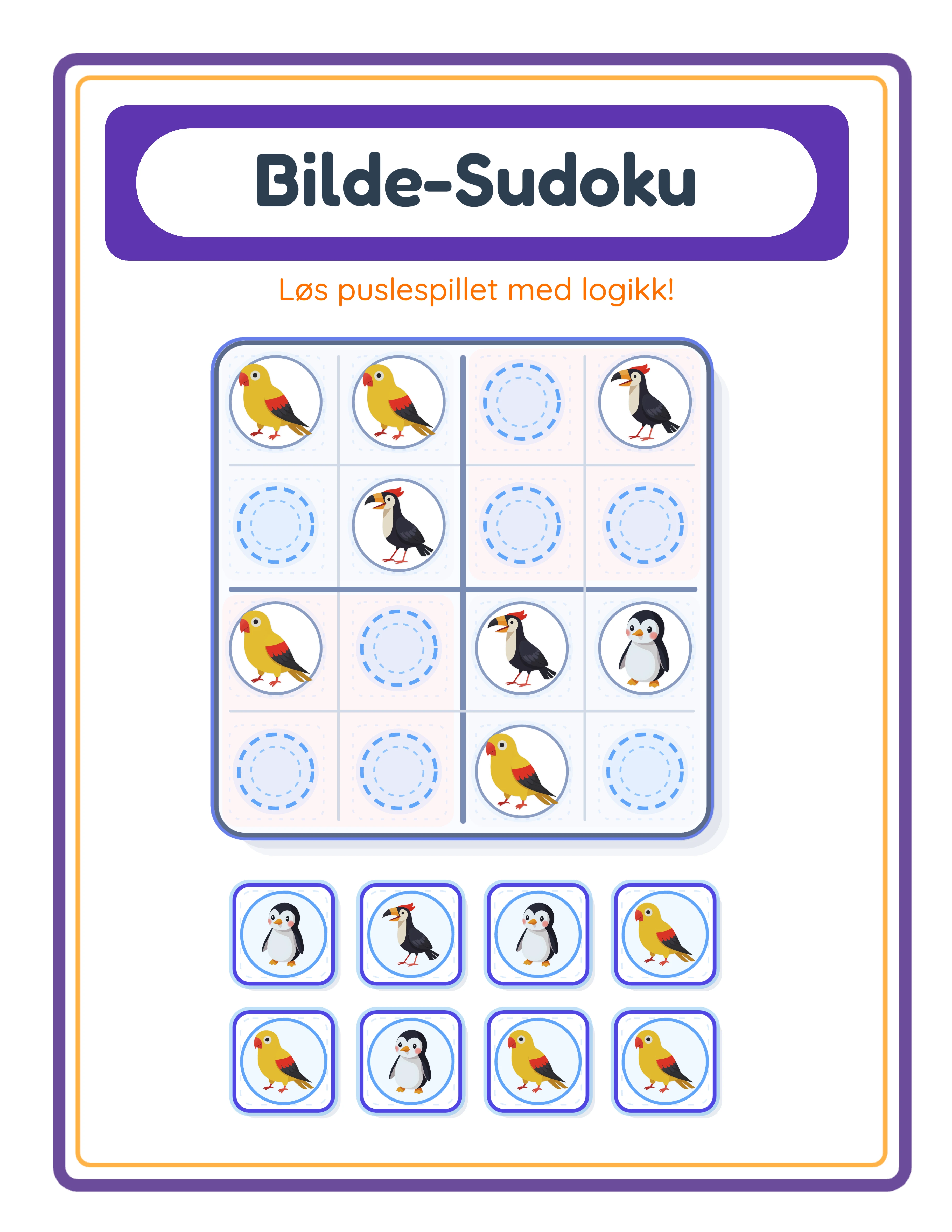 Featured picture sudoku — adorable animal grid puzzle