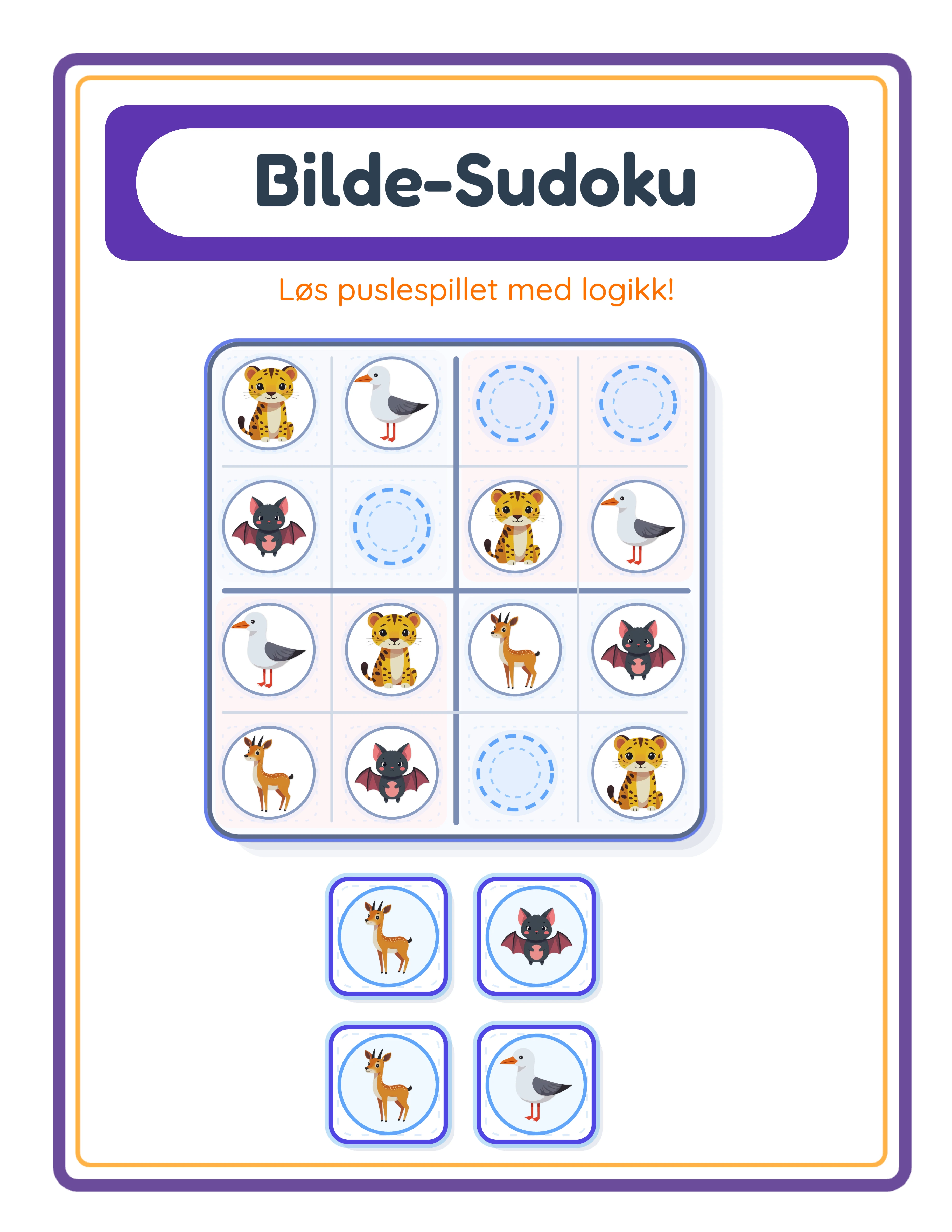 Sudoku nybegynnerarbeidsark