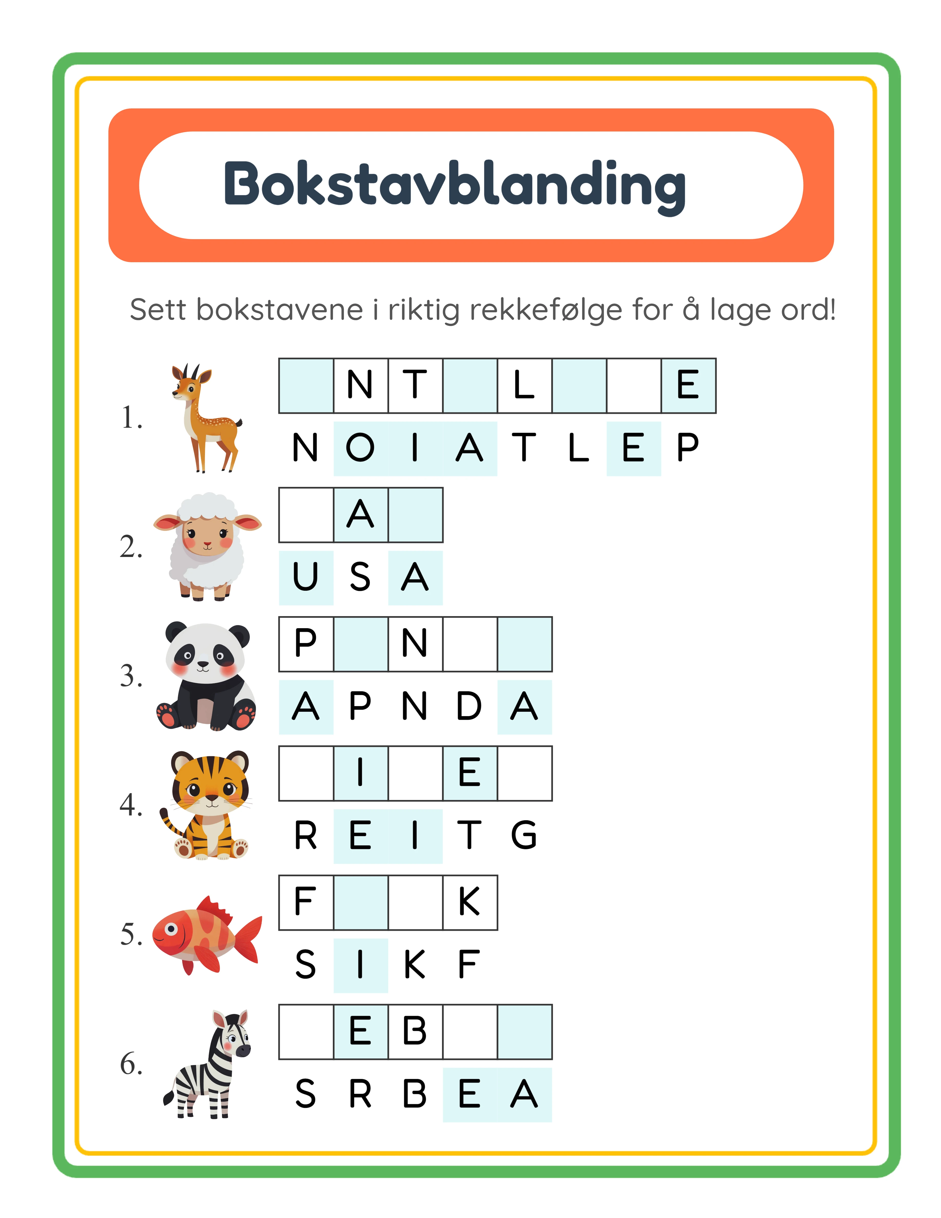 Bulklisensierte bokstavblandingssamlinger for språkprogrammer