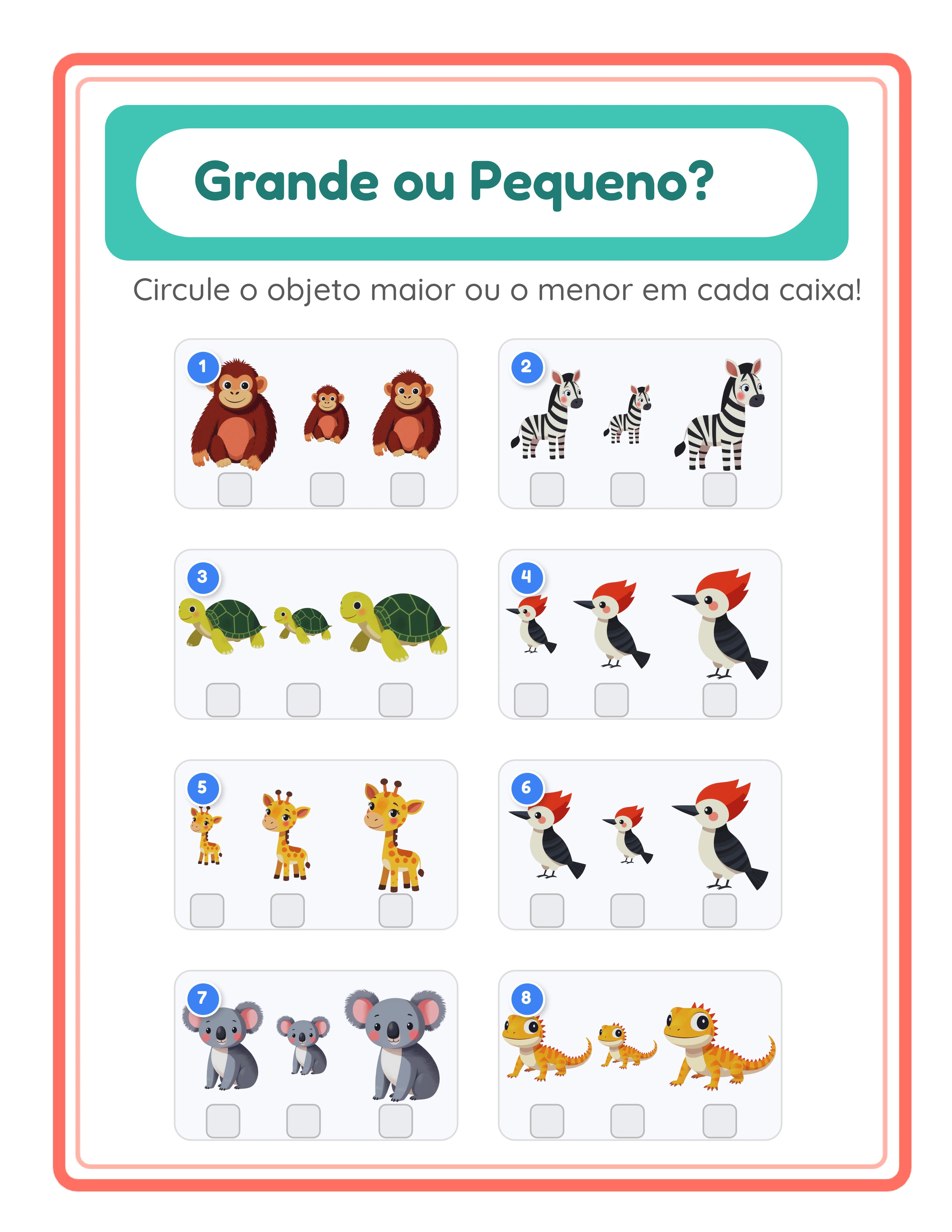 Grande e pequeno — ordem dos números