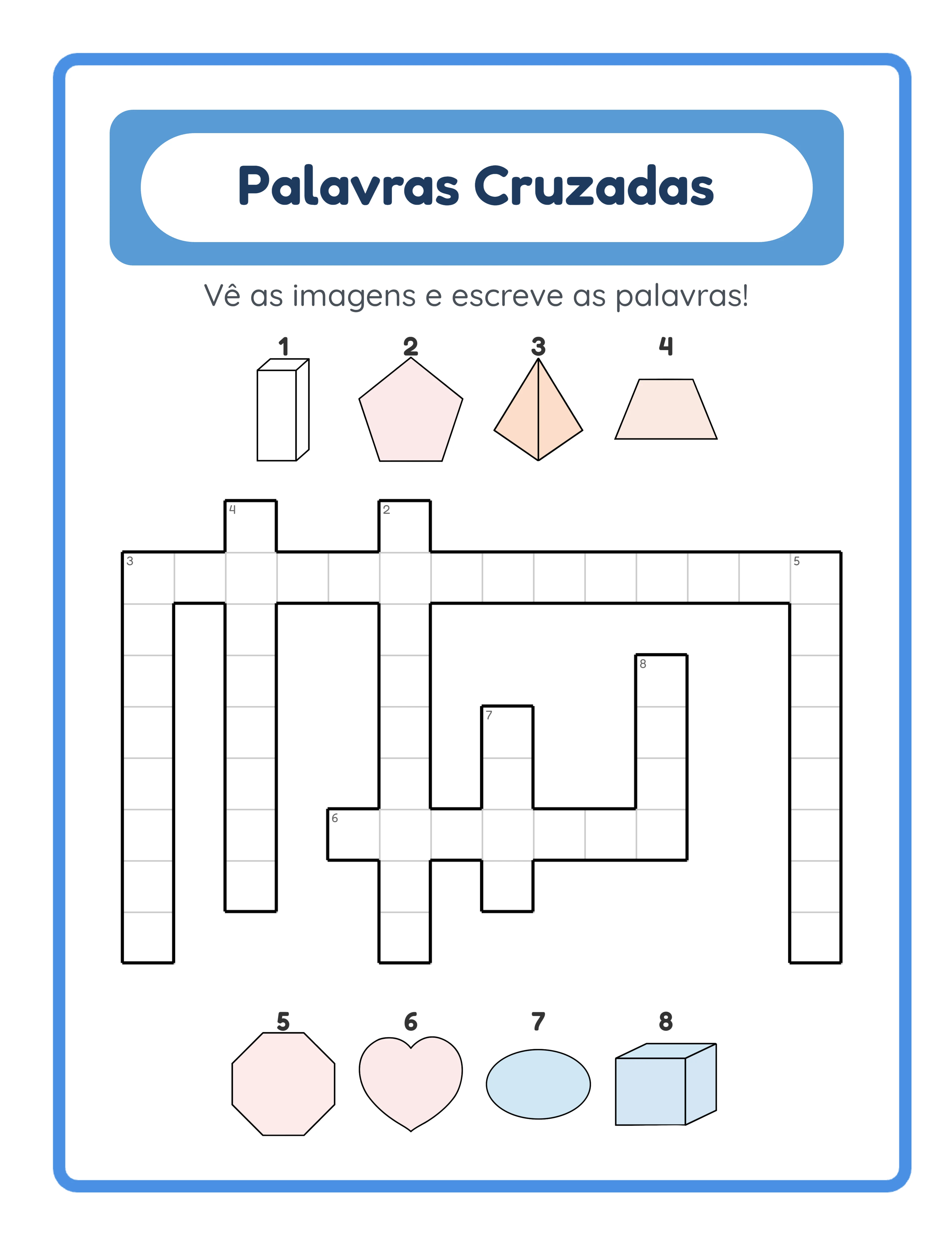 Folha de Palavras cruzadas profissional