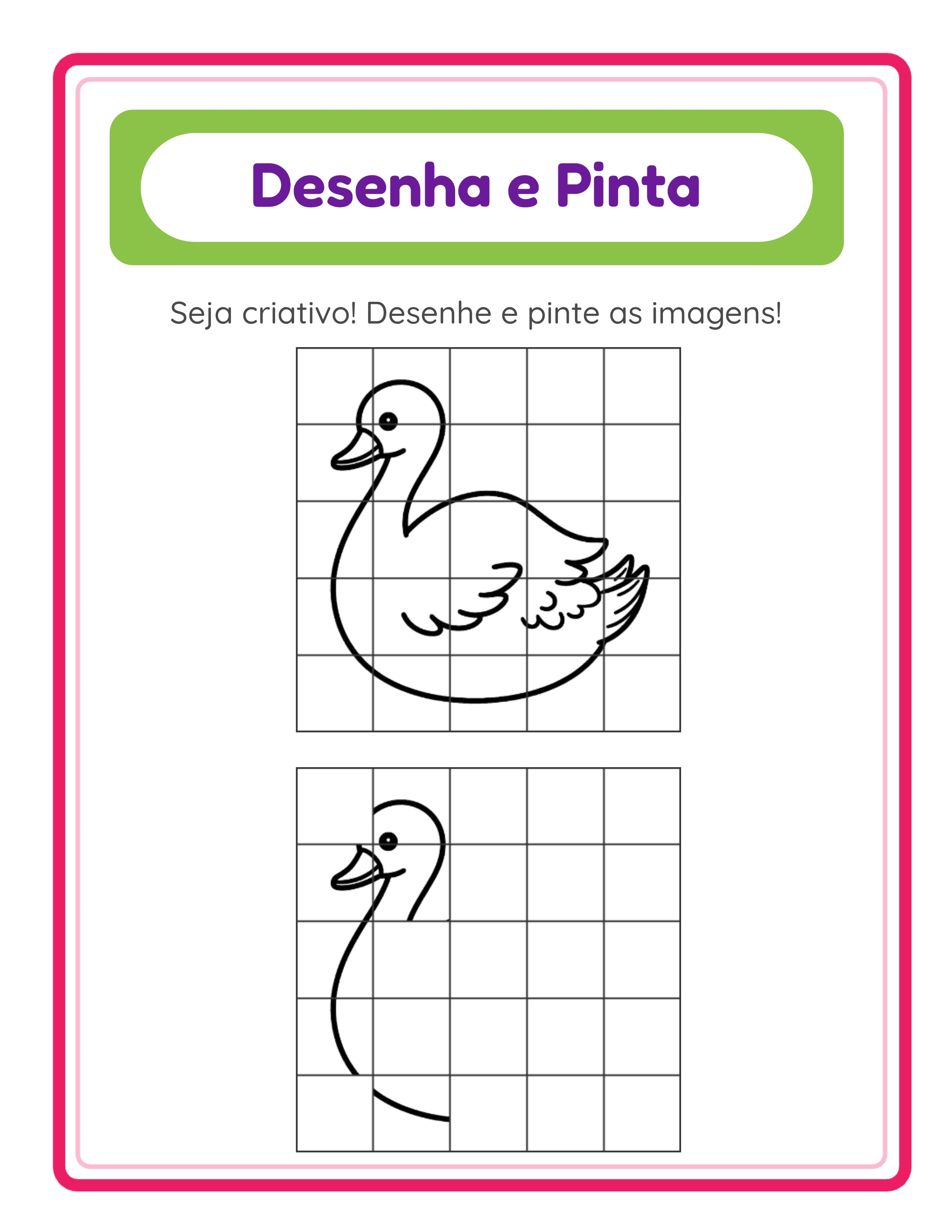 Desenho em grade — atividade artística avançada