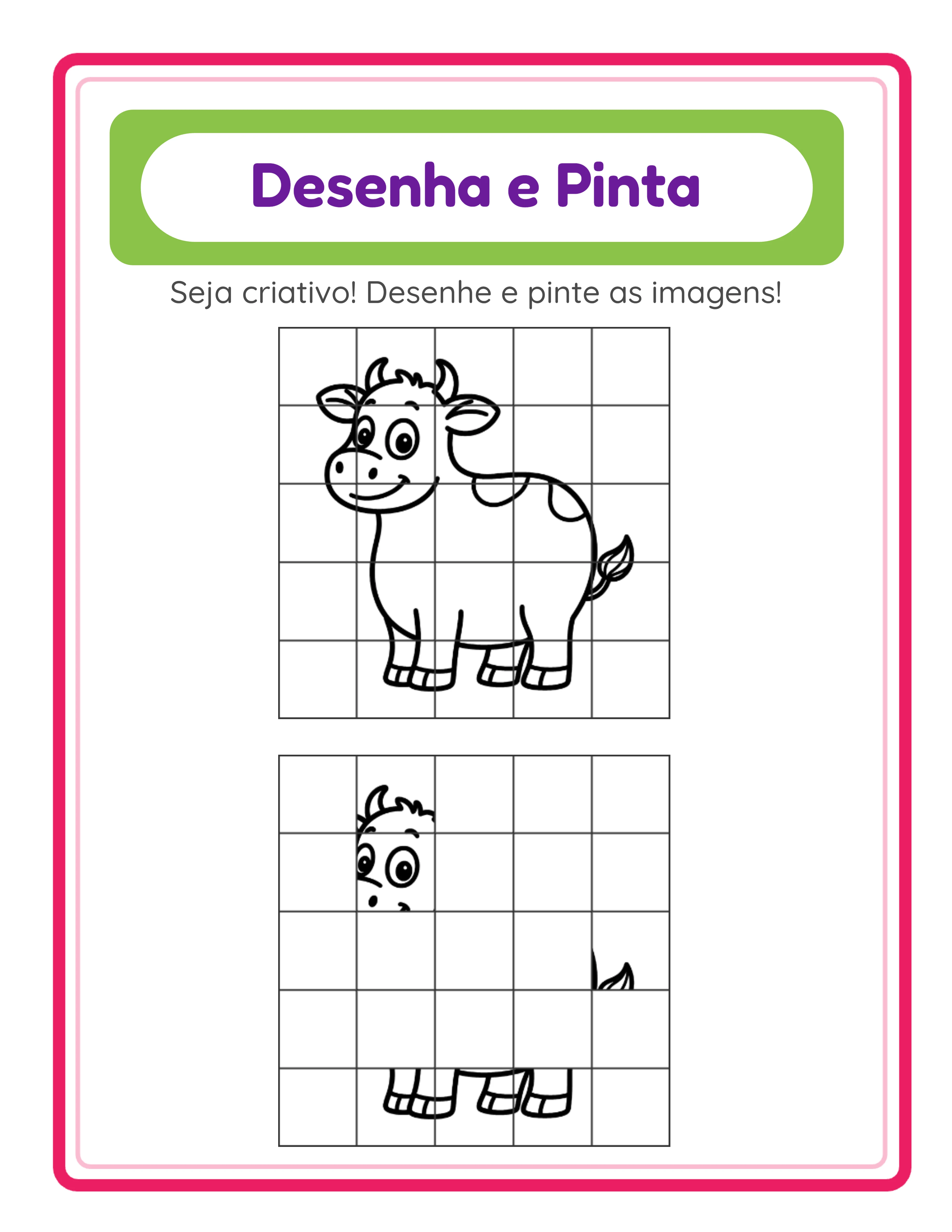 Desenho em grade — variante temática