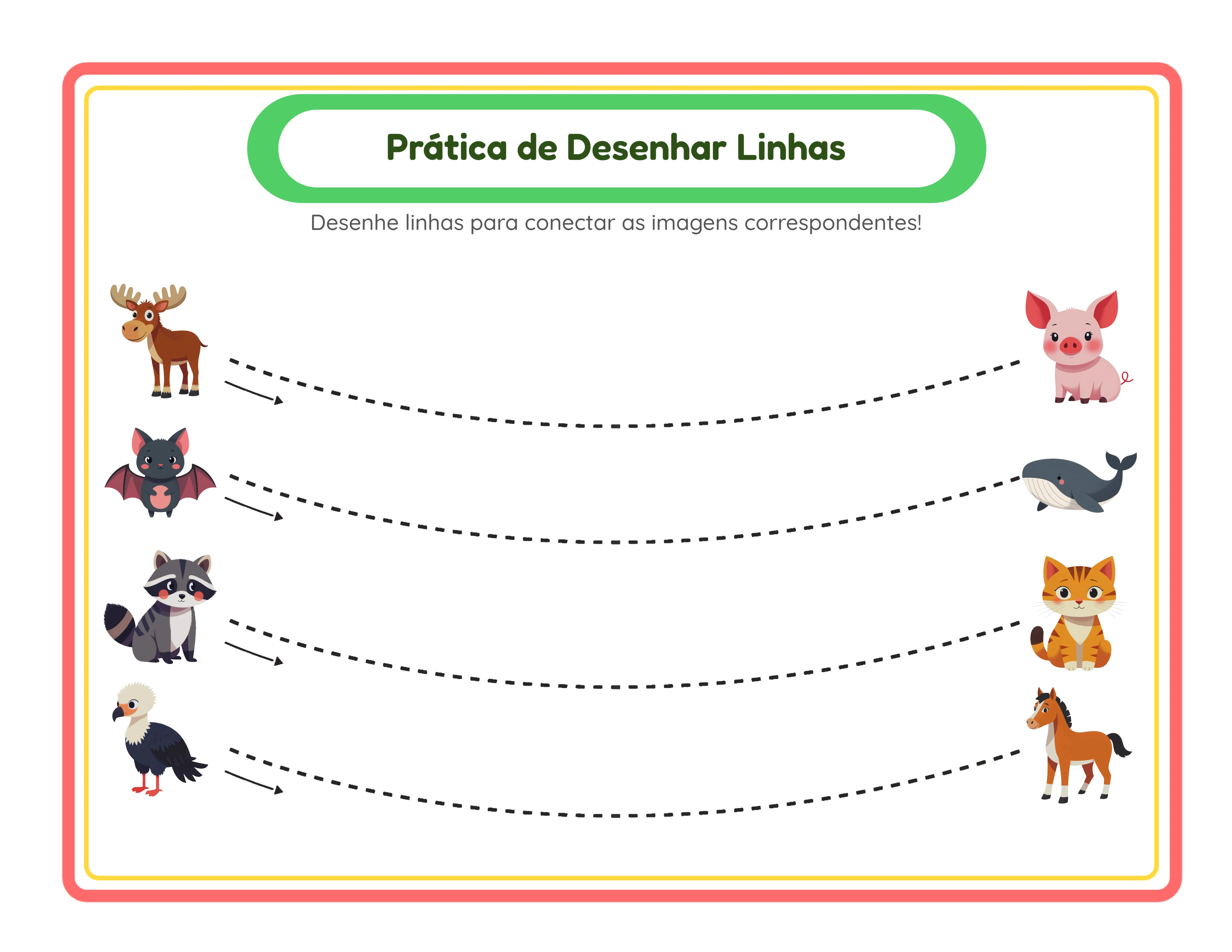 Traçado de linhas — prática de linhas curvas