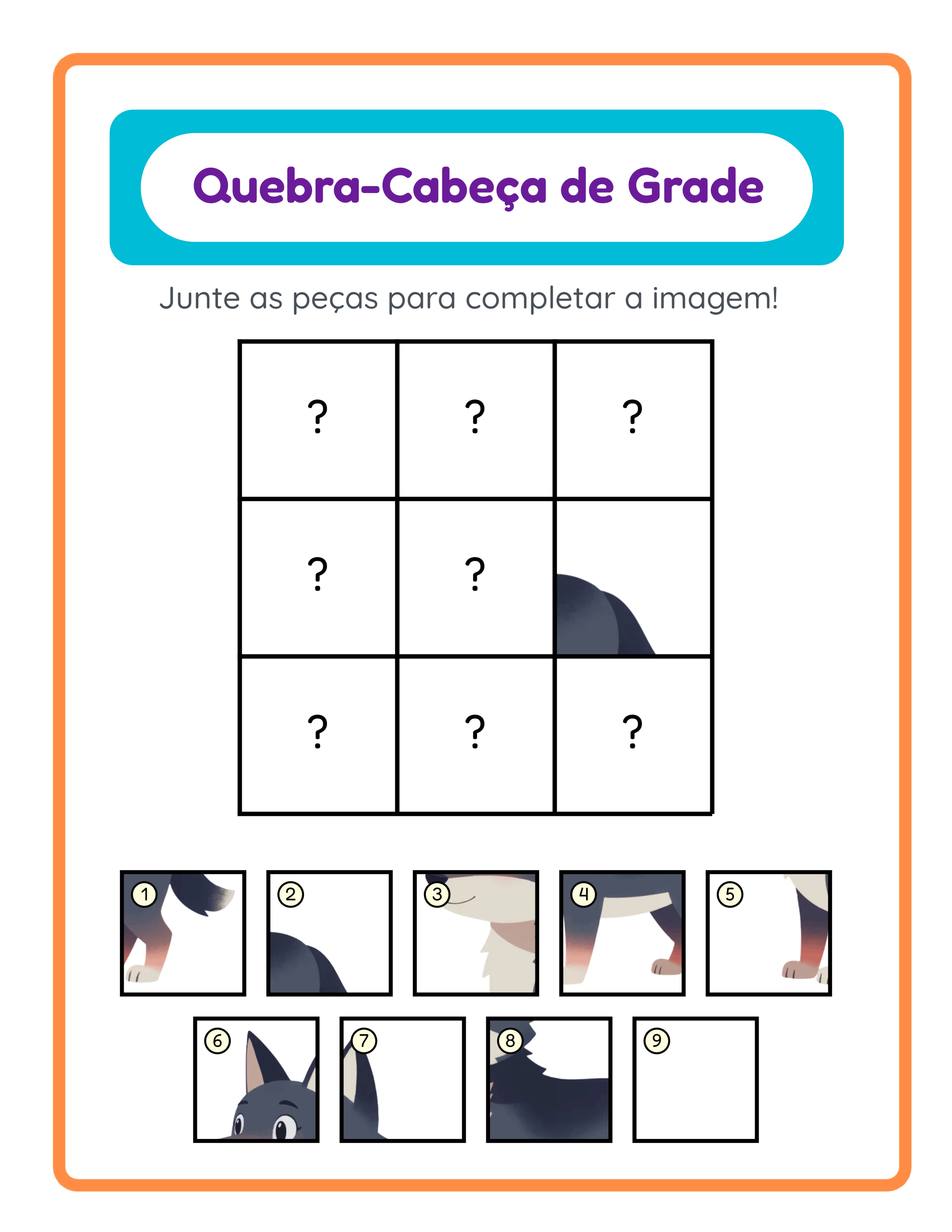 Puzzles de associação em grelha — Folha de trabalho exemplo 2