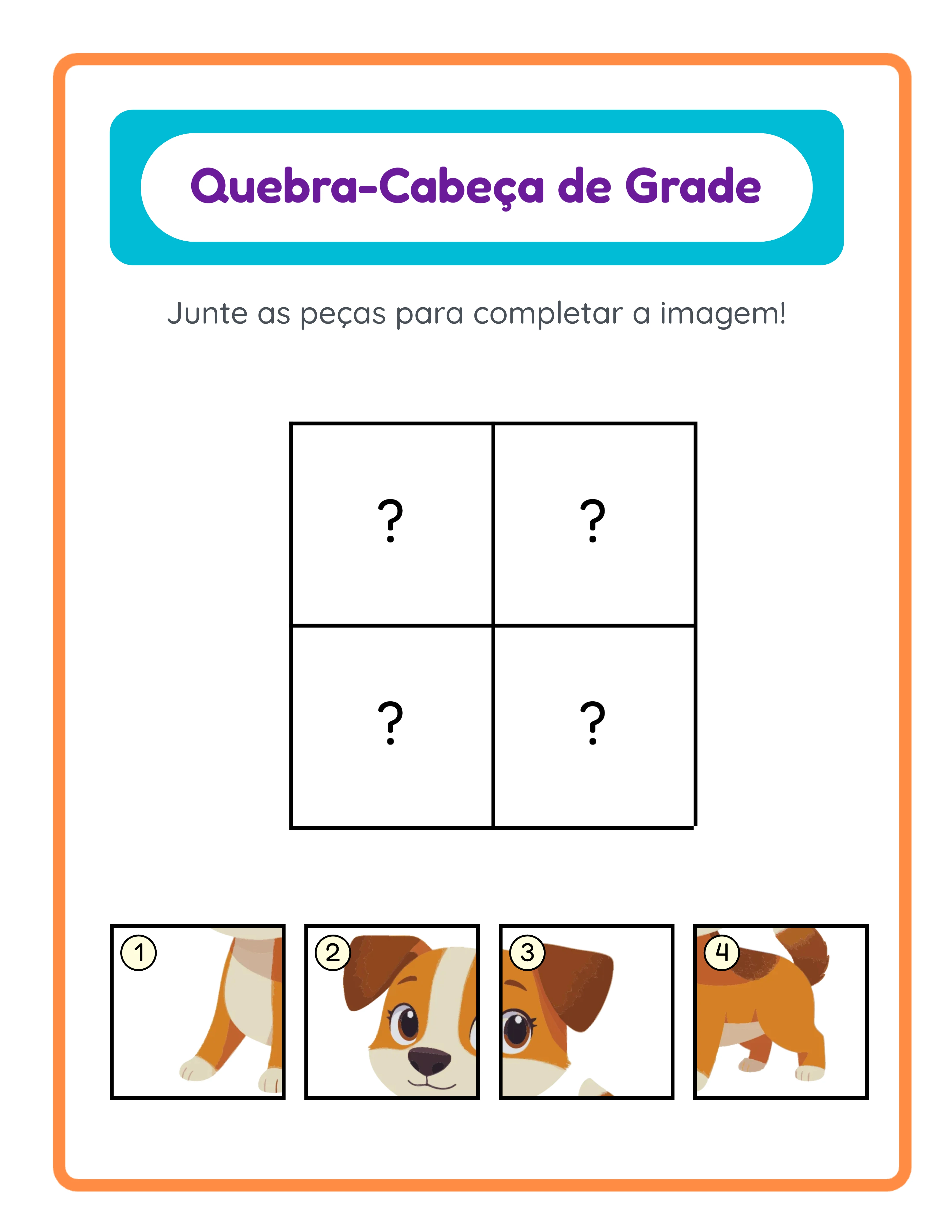 Gabarito do puzzle de quadrícula mostrando a imagem completa com círculos amarelos numerados sobrepostos em cada célula indicando a colocação correta das peças