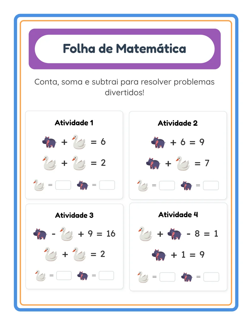 Folhas de Matemática