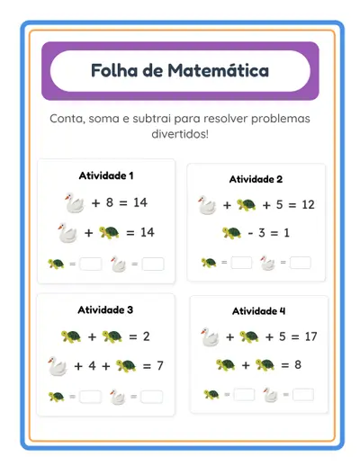 Folhas de Matemática