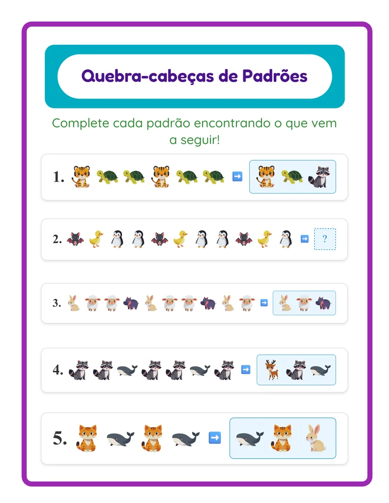 Quebra-cabeças de Padrões