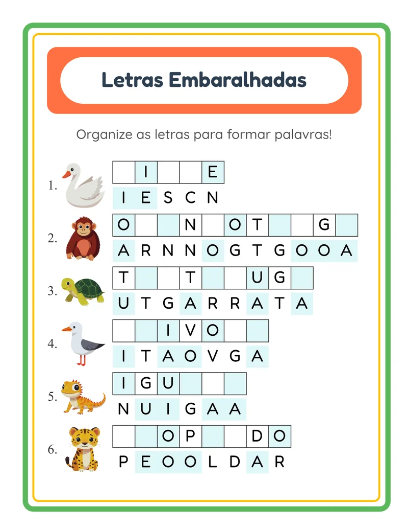 Letras Embaralhadas
