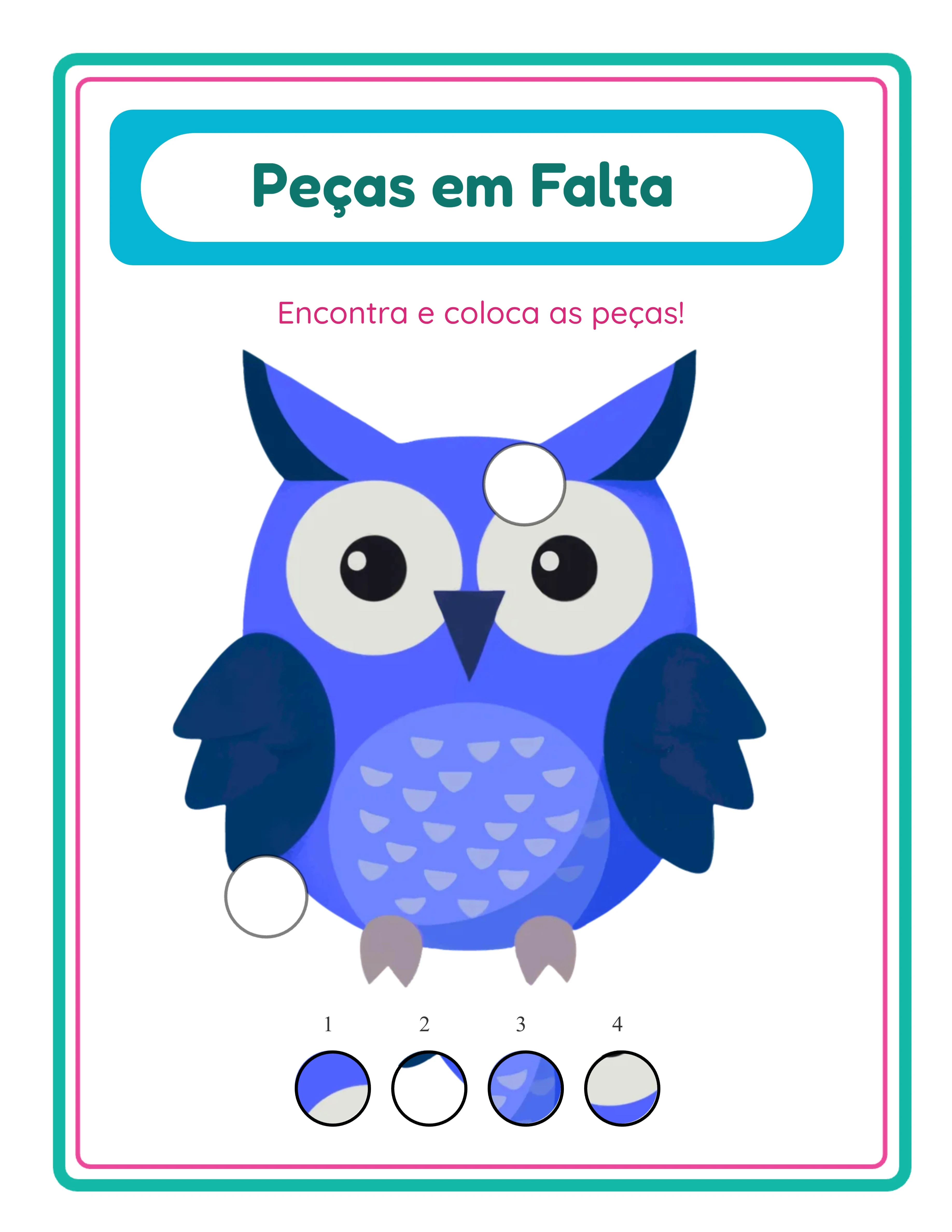 Folha de trabalho Puzzle exemplo 2