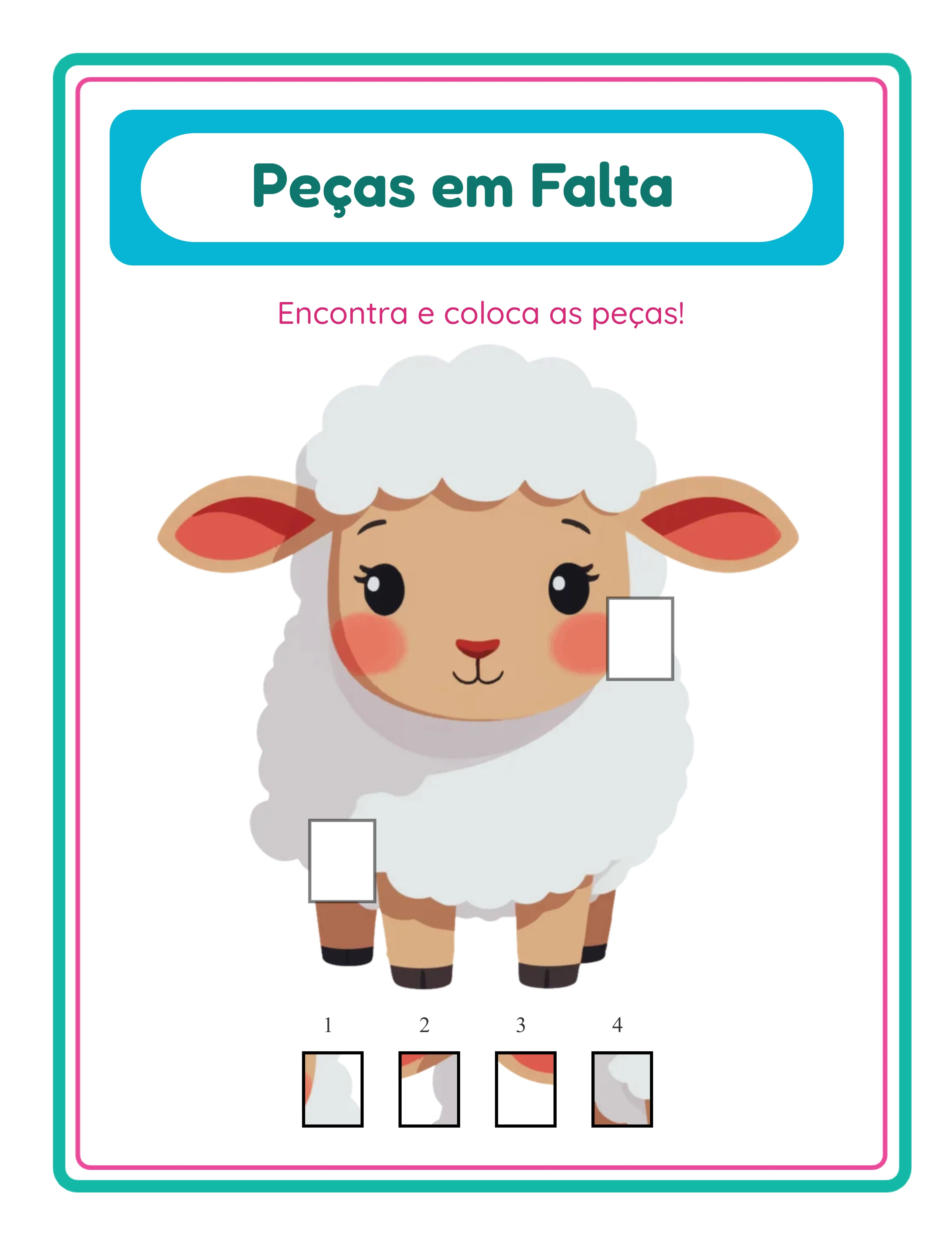 Folha de trabalho Puzzle exemplo 3