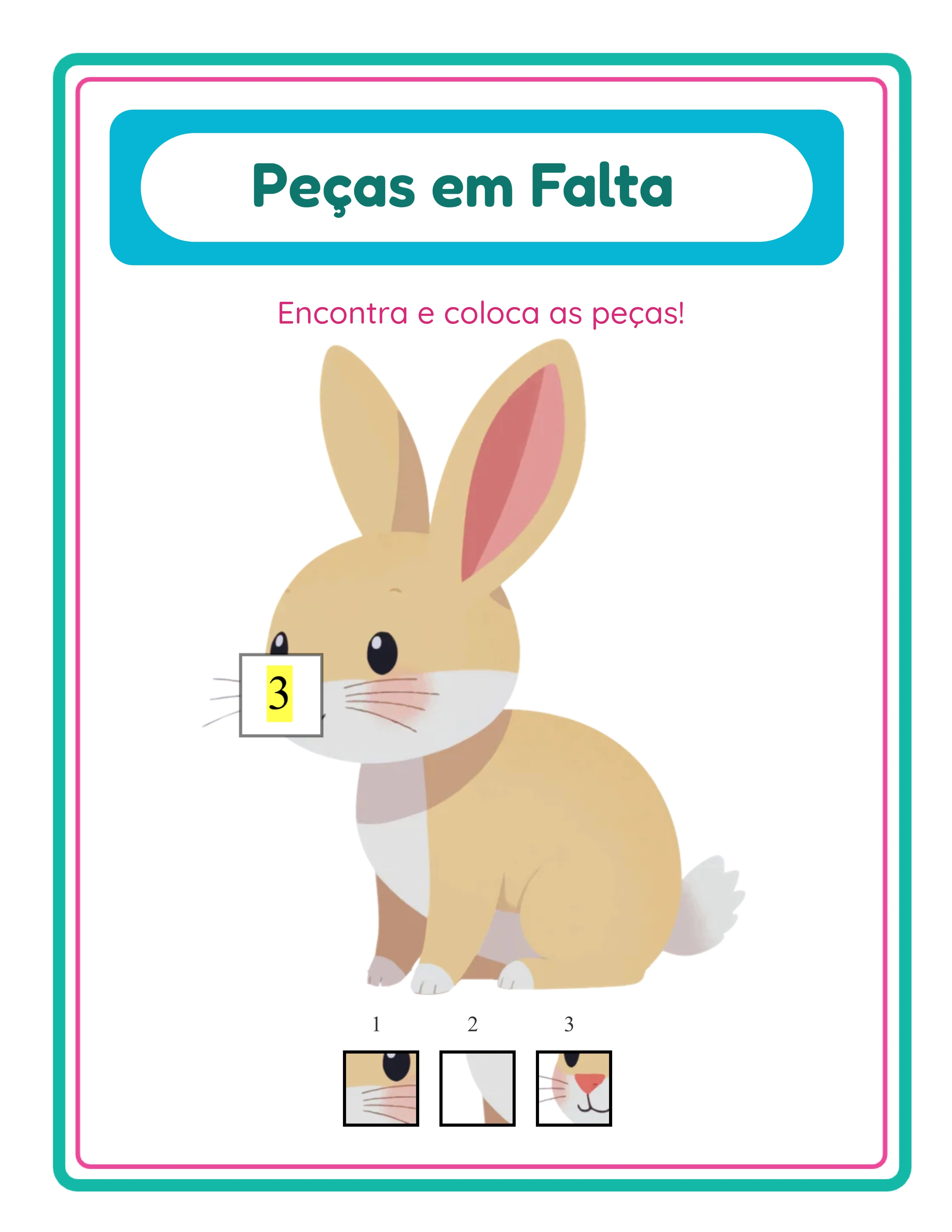 Gabarito de peças faltantes