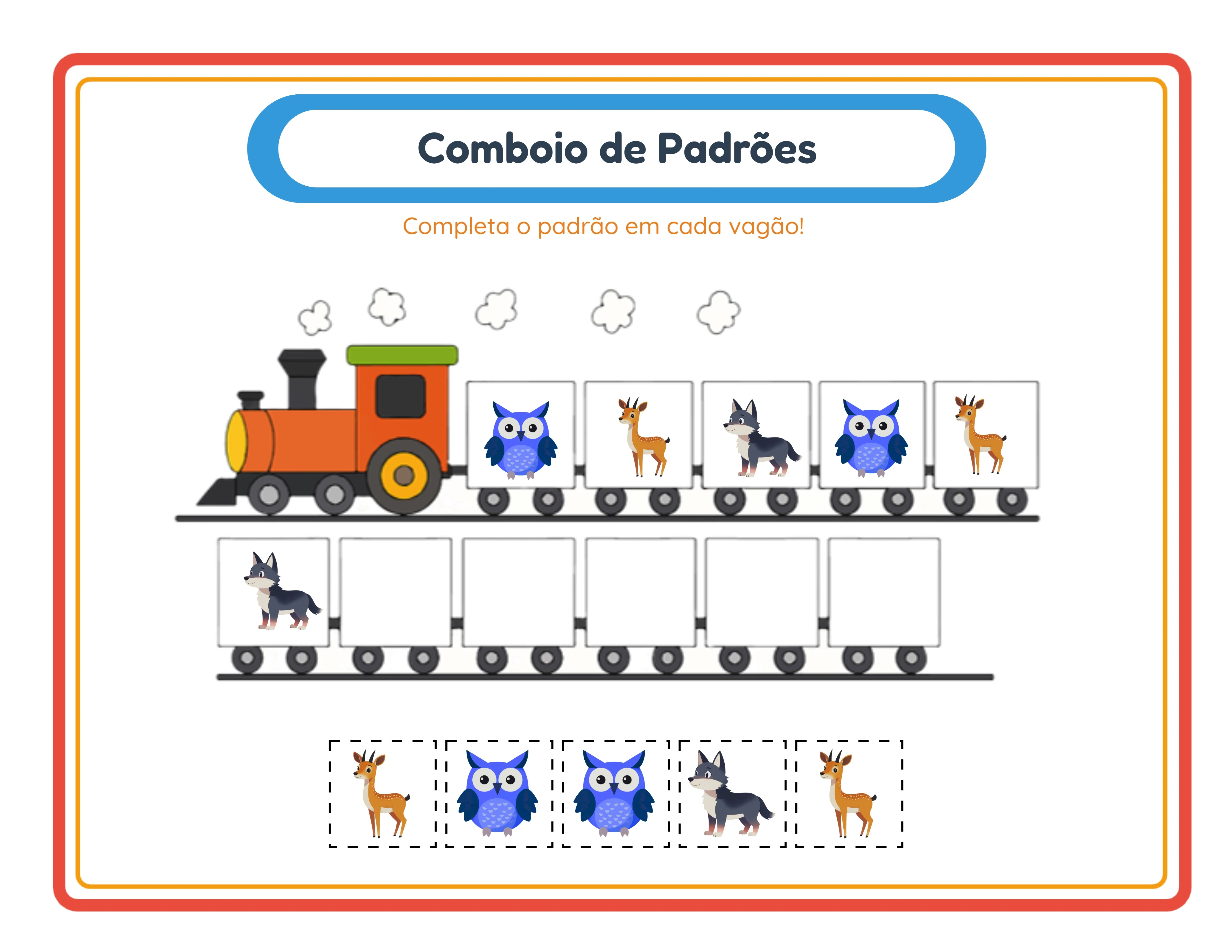 Atividade do comboio — Folha de trabalho profissional