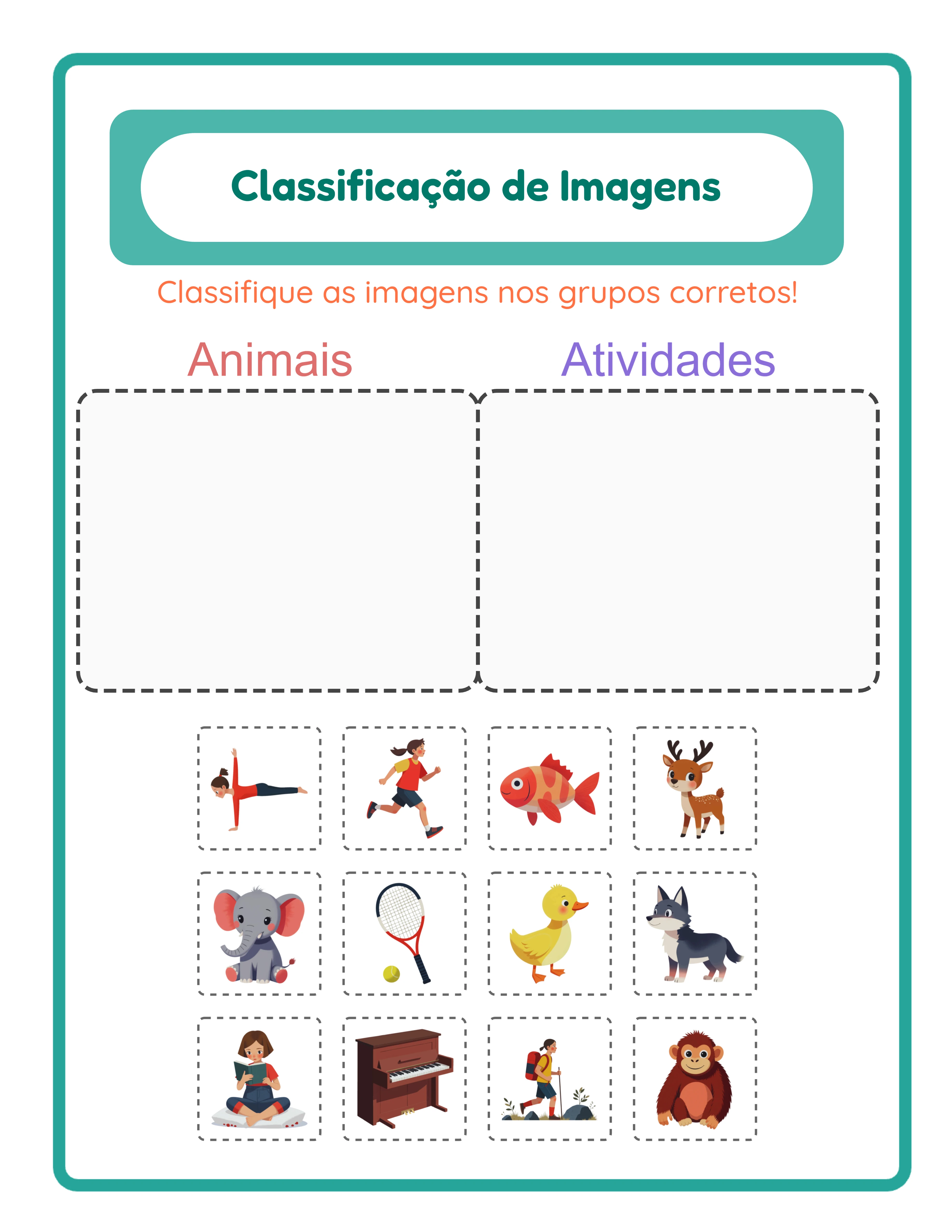 Classificação de imagens — atividade de classificação temática