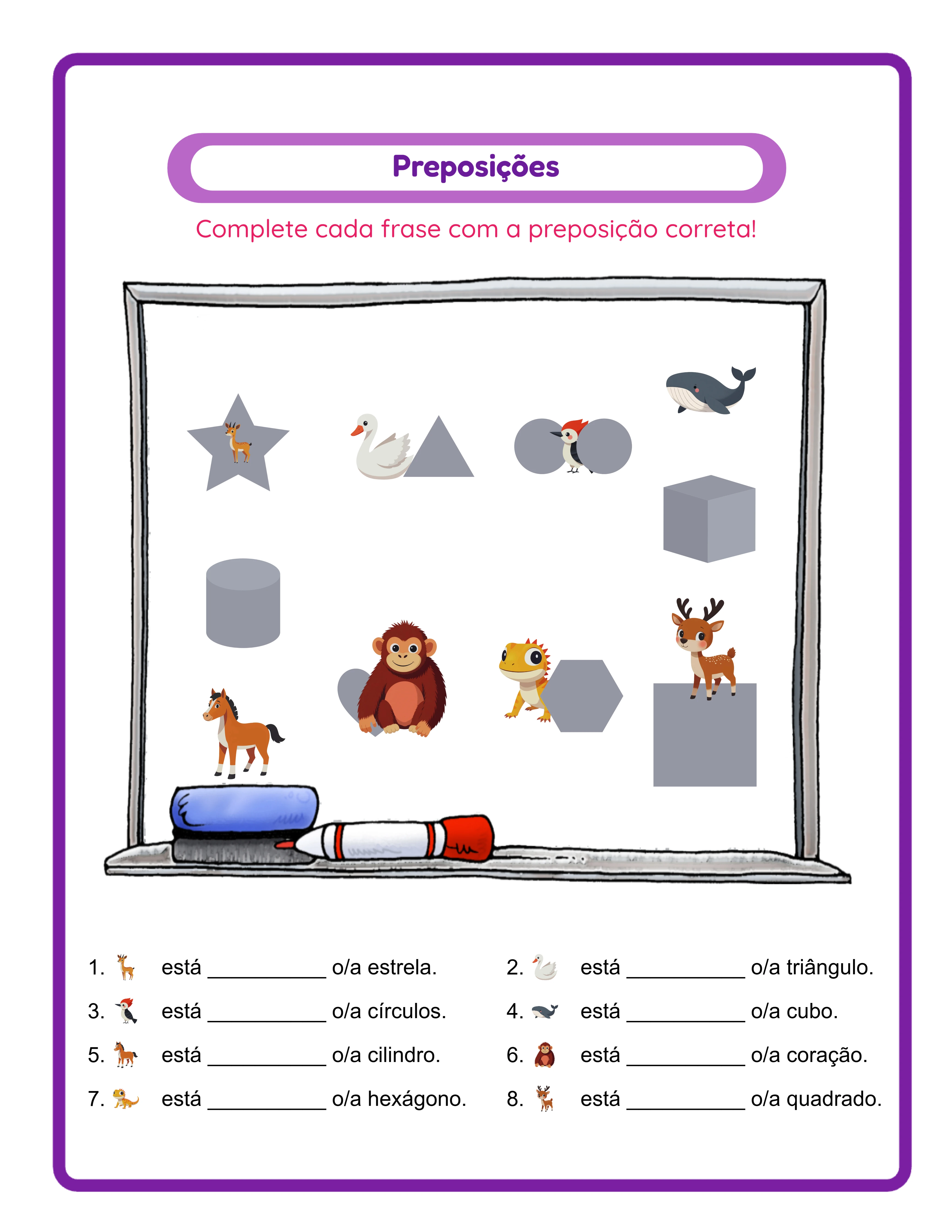 Ficha de Prepositions — theme 2
