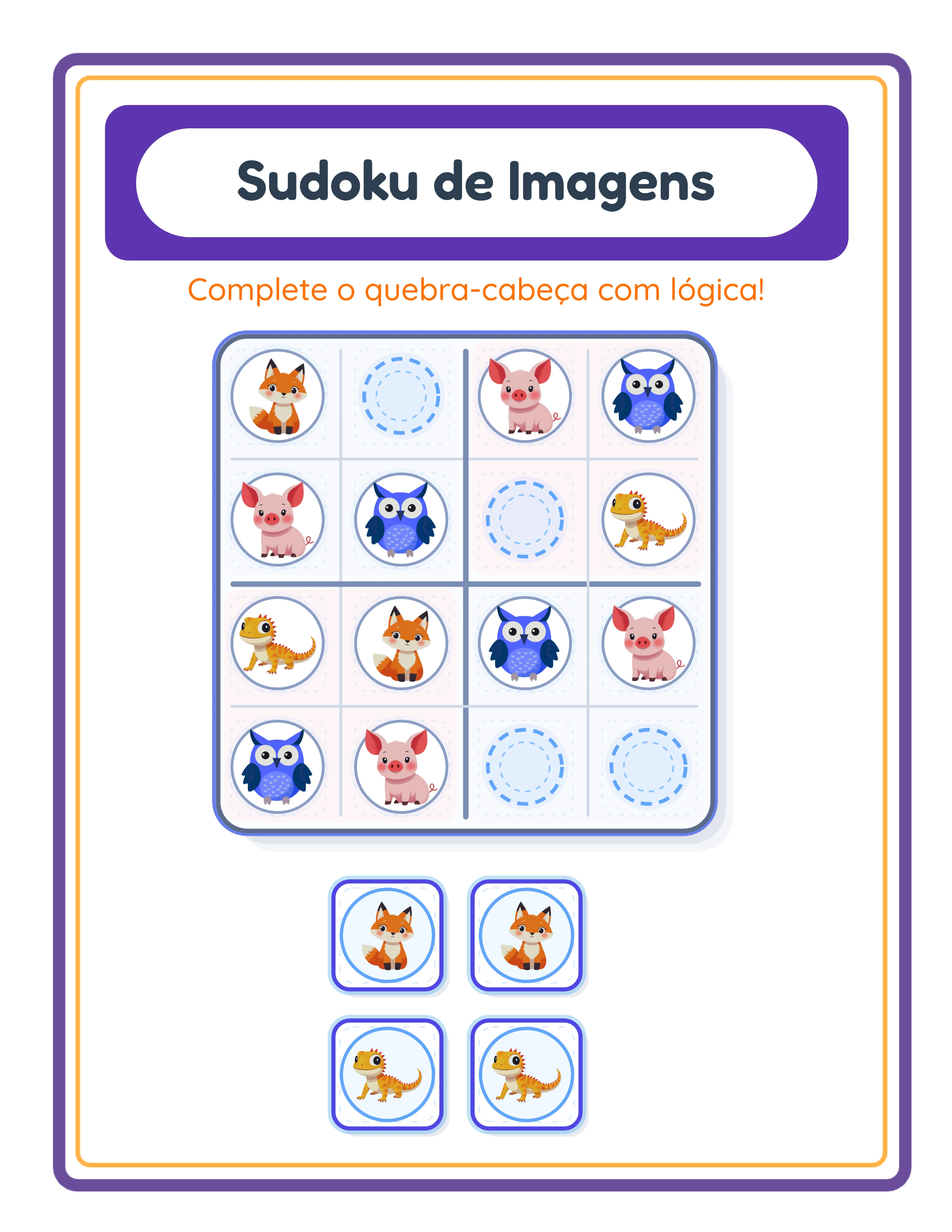 Sudoku em imagens — dificuldade média