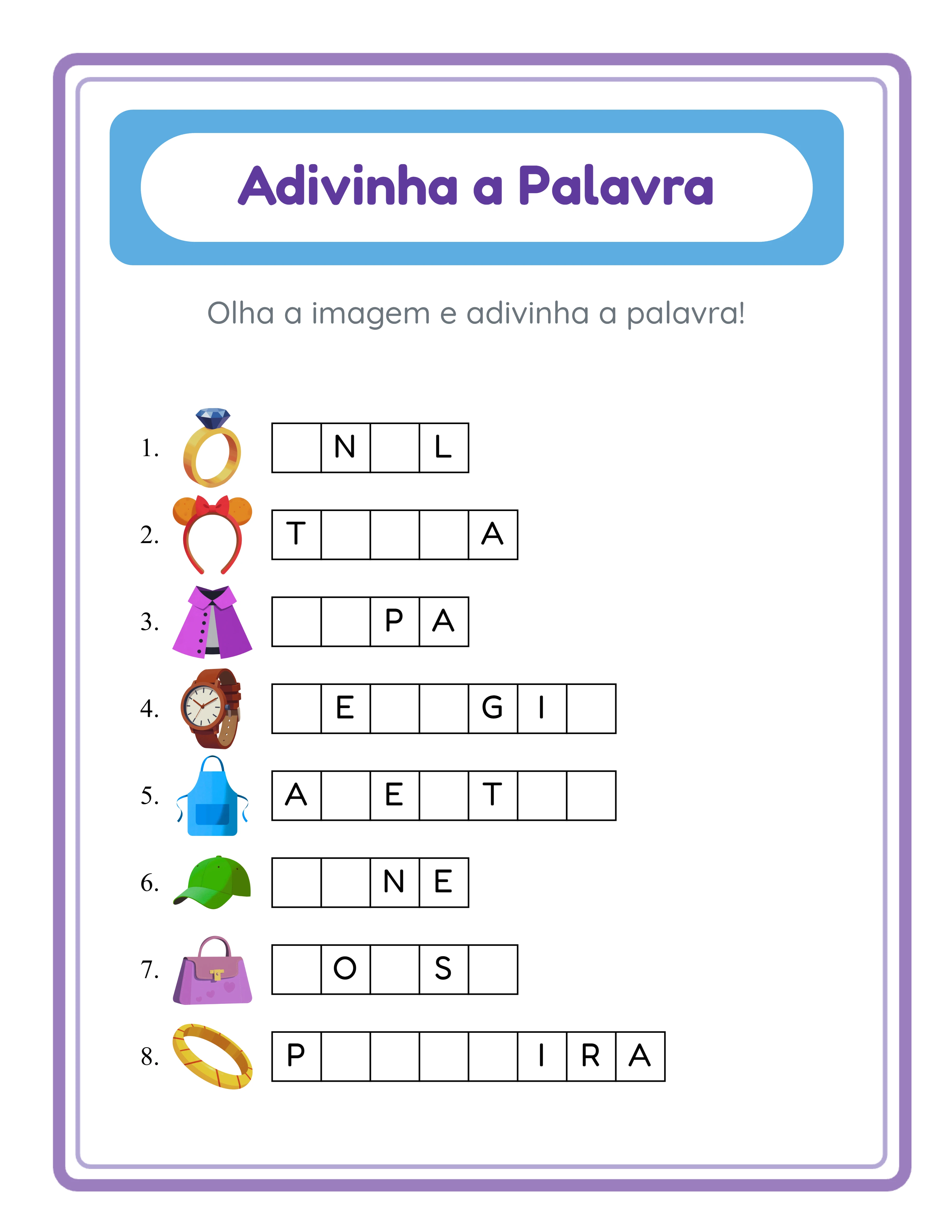 Adivinhe a palavra — desafios temáticos de palavras