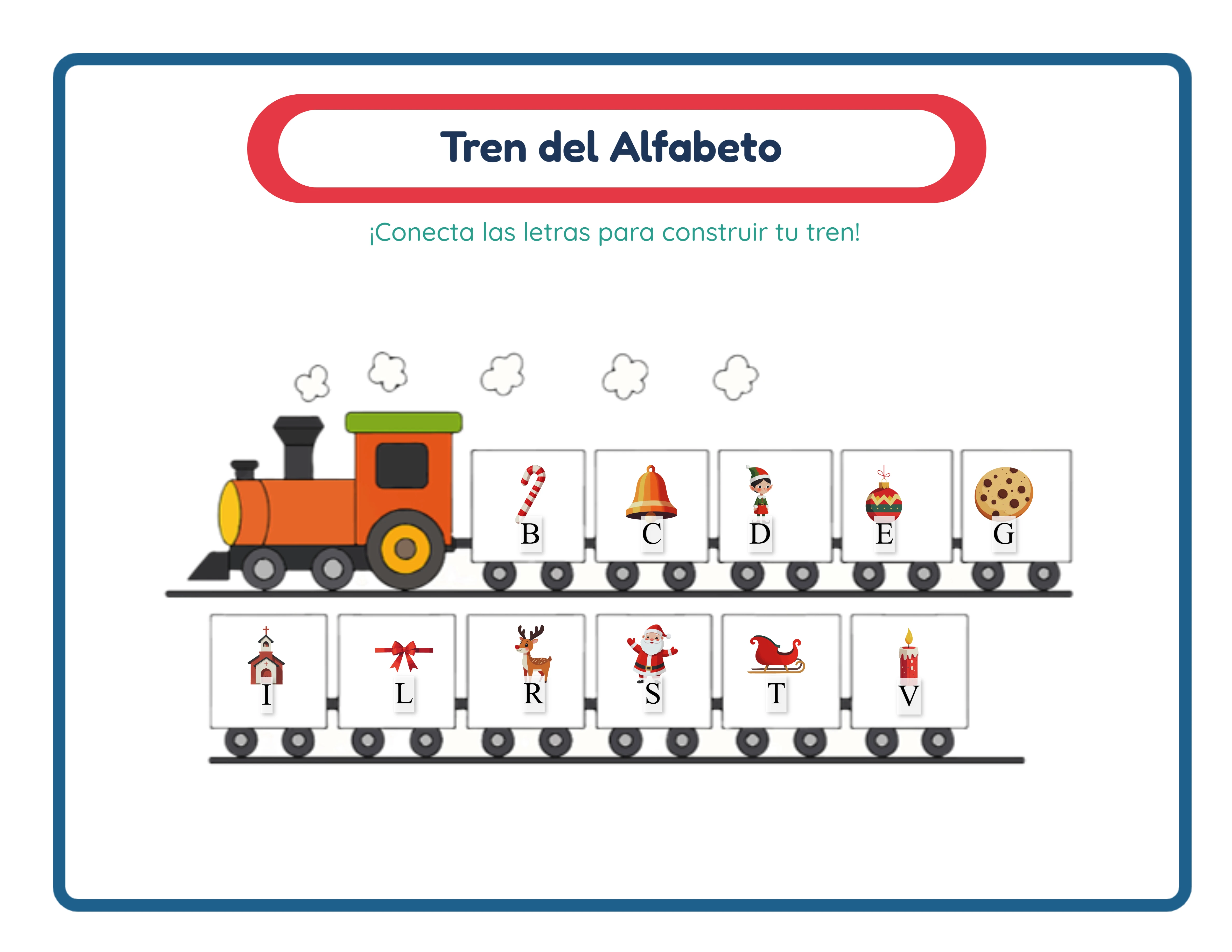 Clave de respuestas del tren del alfabeto