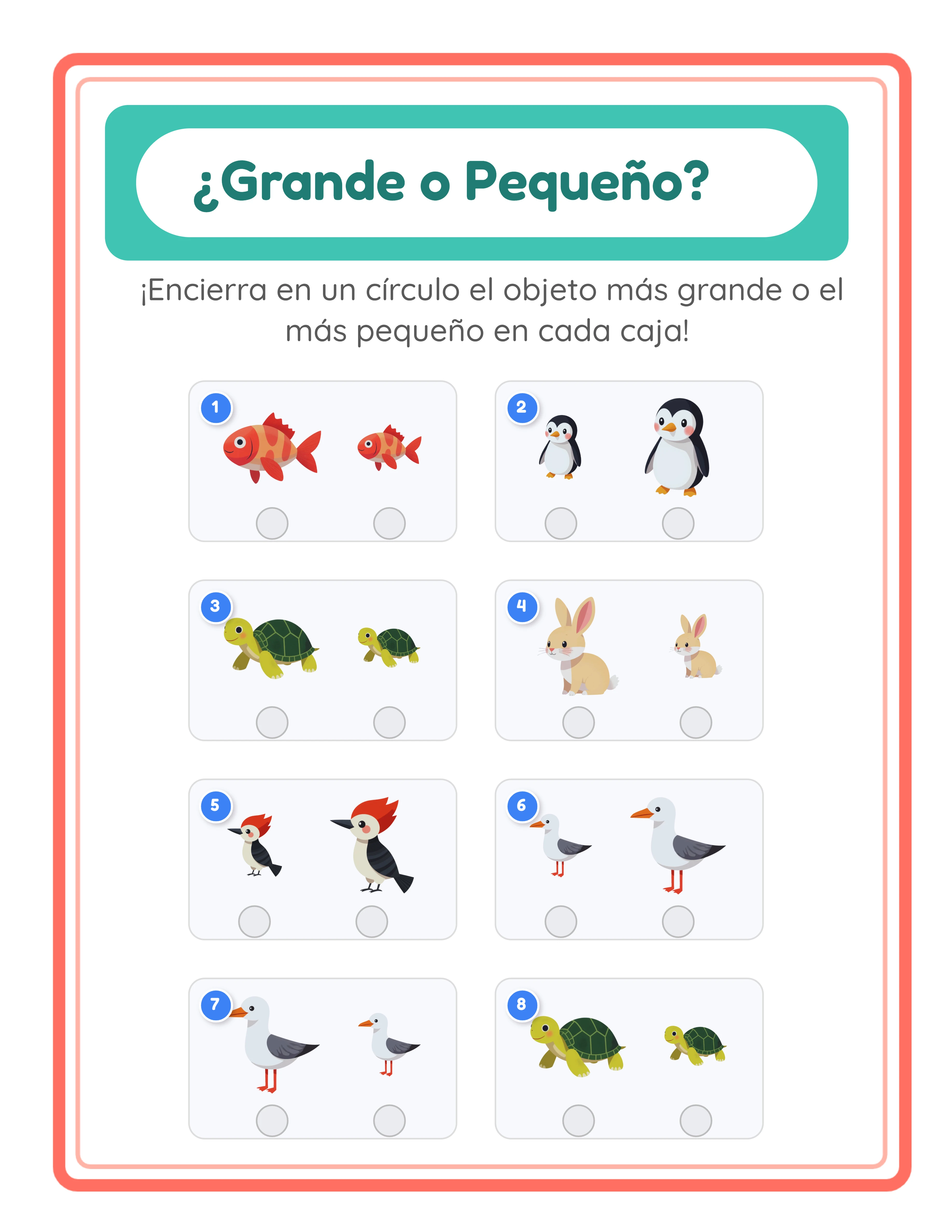 Grande y pequeño — comparación de imágenes diferentes