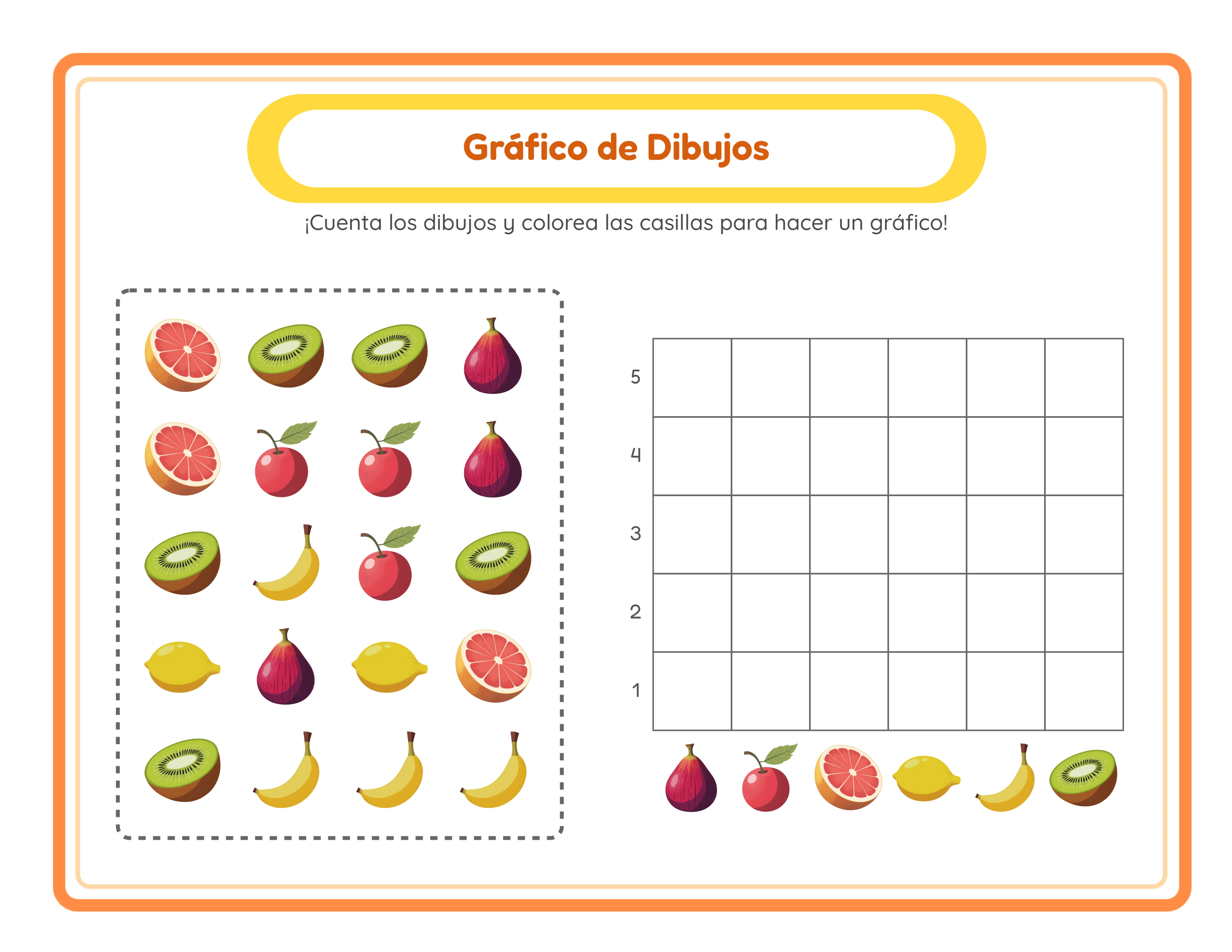 Ficha de gráfico en imágenes profesional