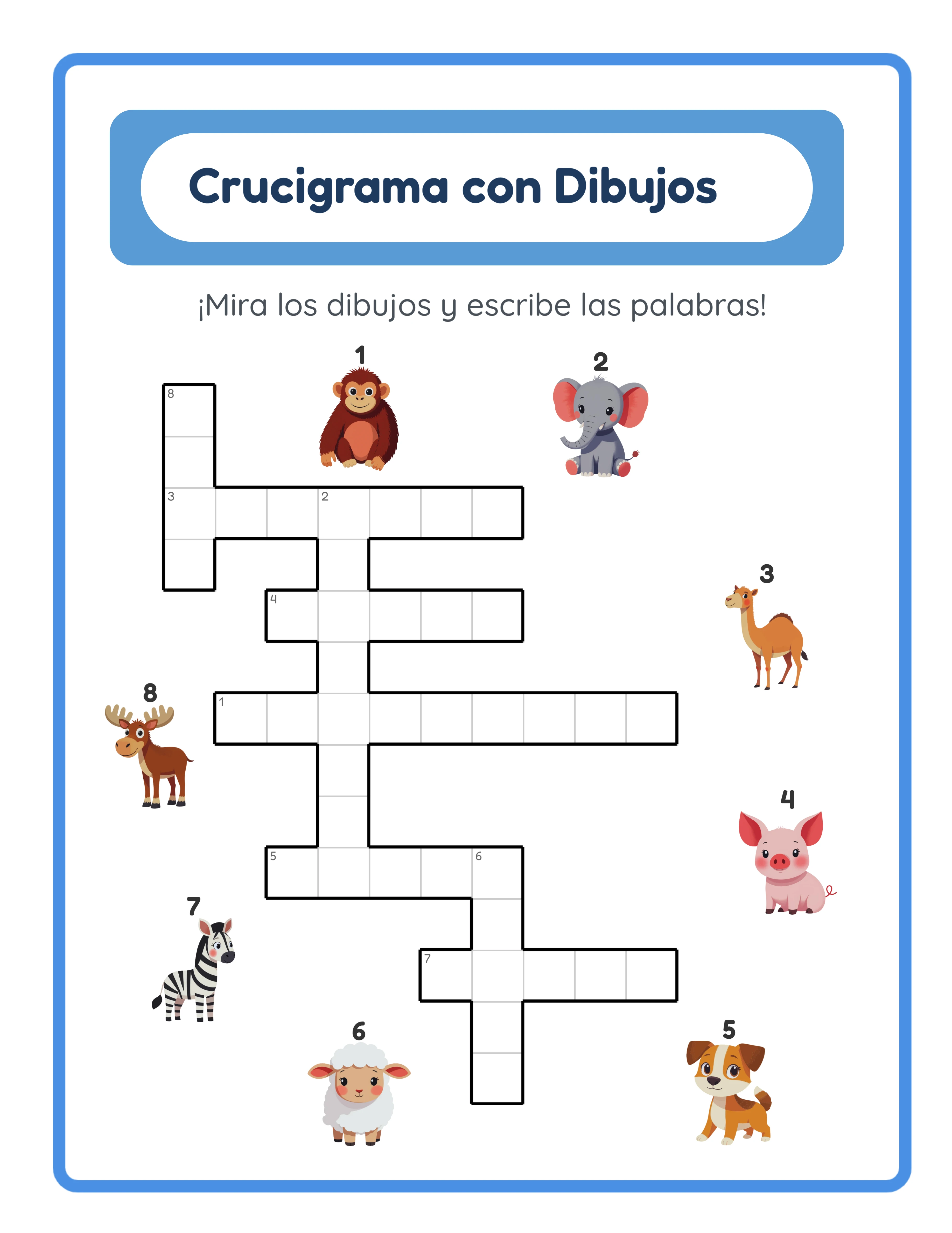 Crucigrama en imágenes — desafío avanzado