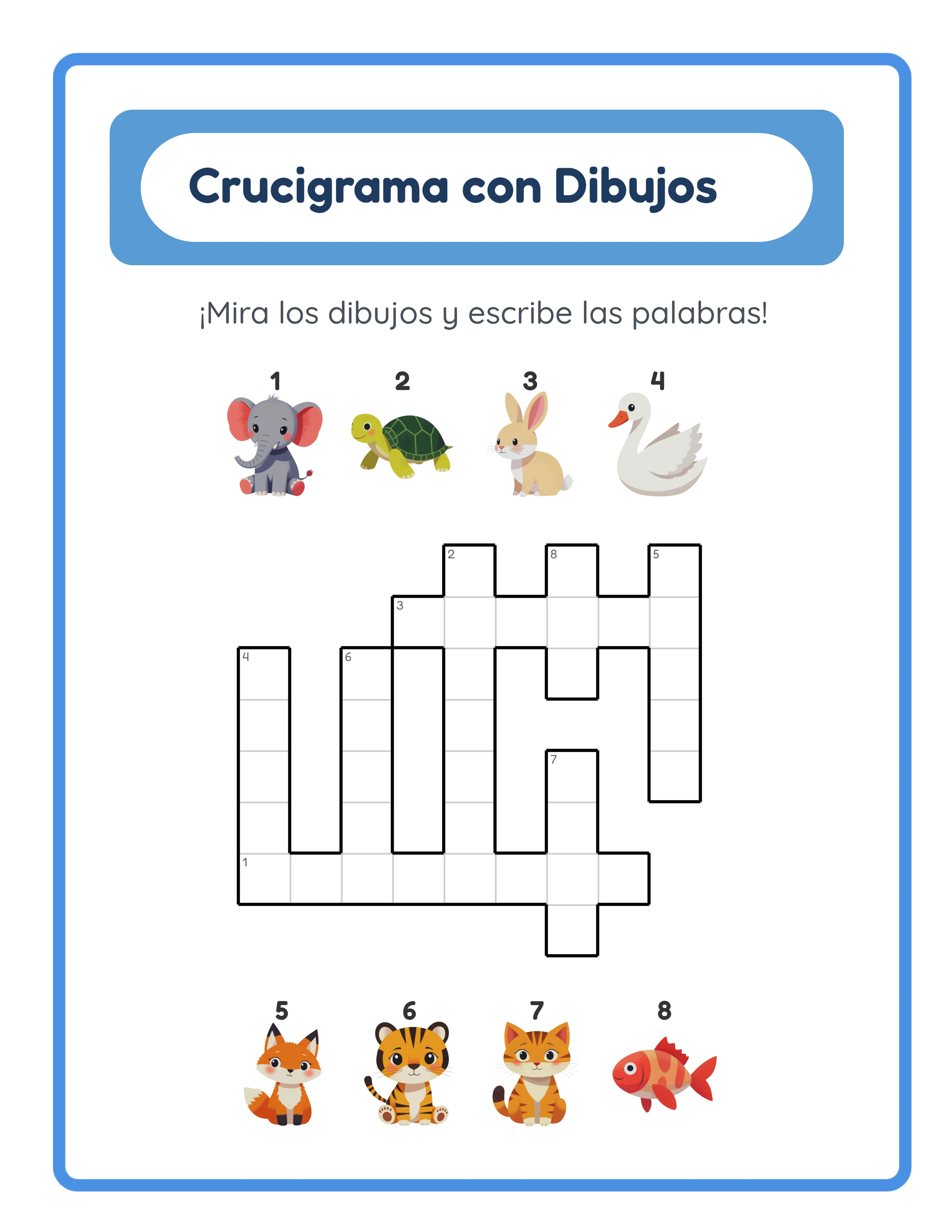 Crucigrama en imágenes destacado — puzzle de vocabulario cautivador