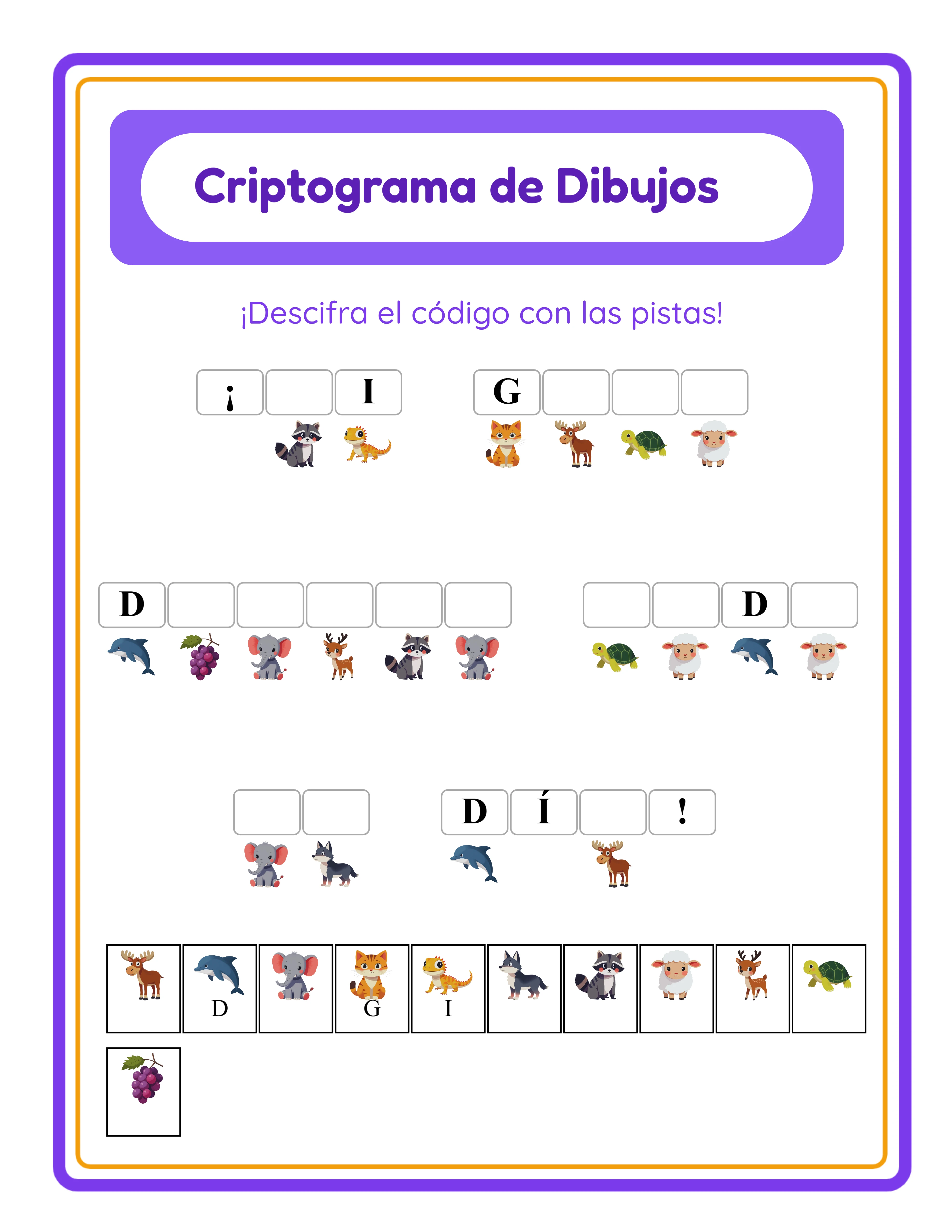 Ficha de criptograma profesional