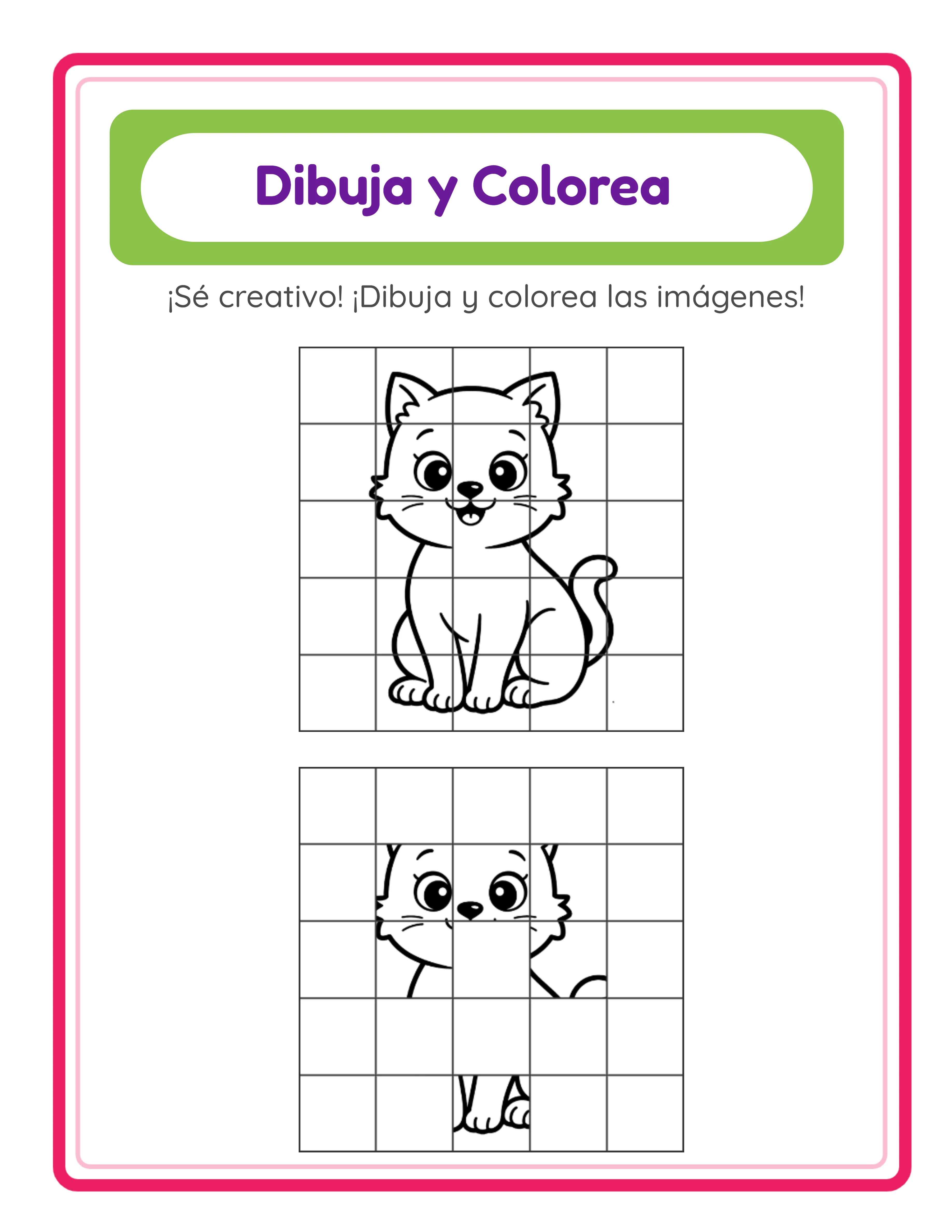 Ficha de dibujo en cuadrícula con 10 % de porcentaje de pistas mostrando celdas de referencia mínimas para un desafío de nivel experto