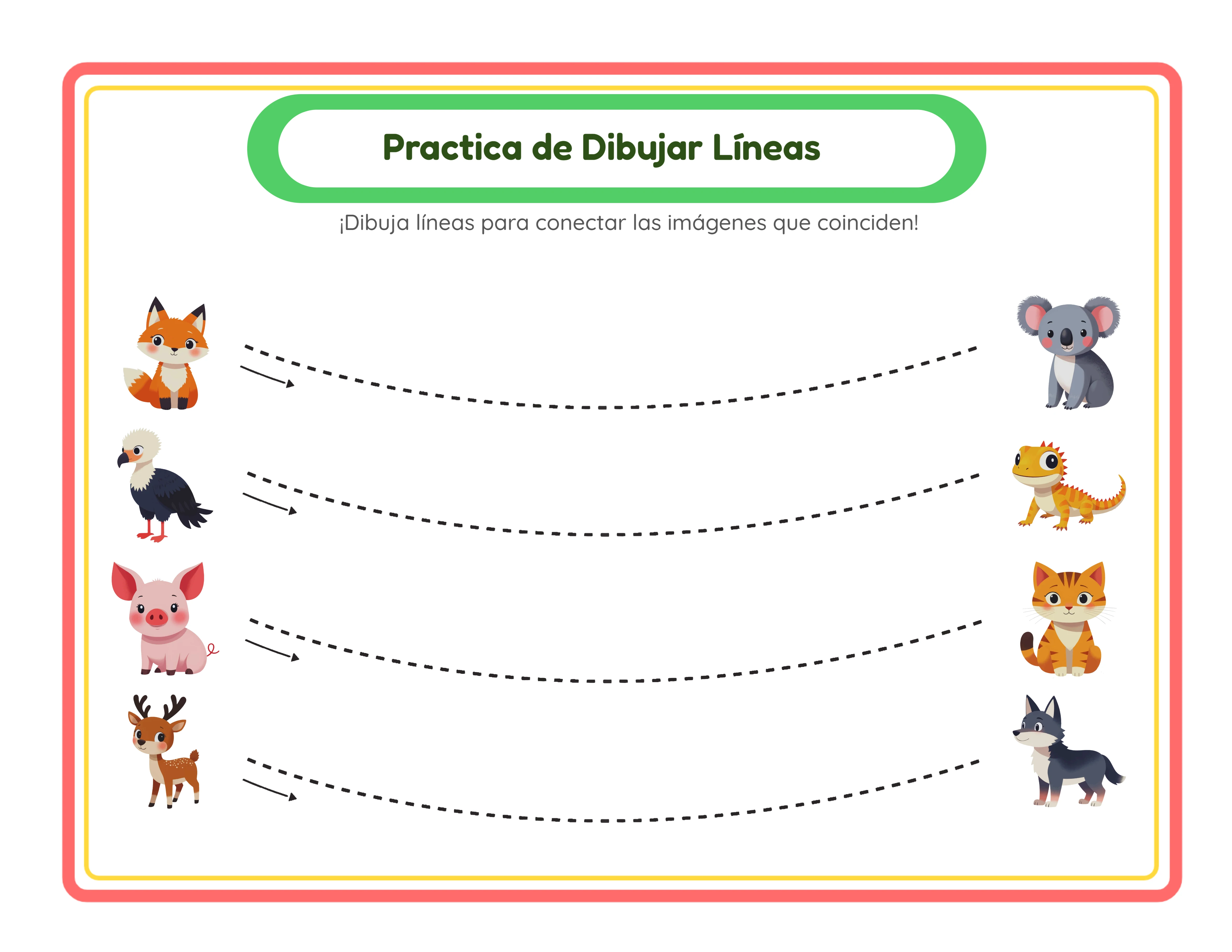 Trazado de líneas — práctica de líneas curvas
