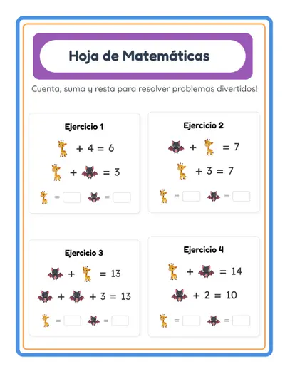 Hojas de Matemáticas
