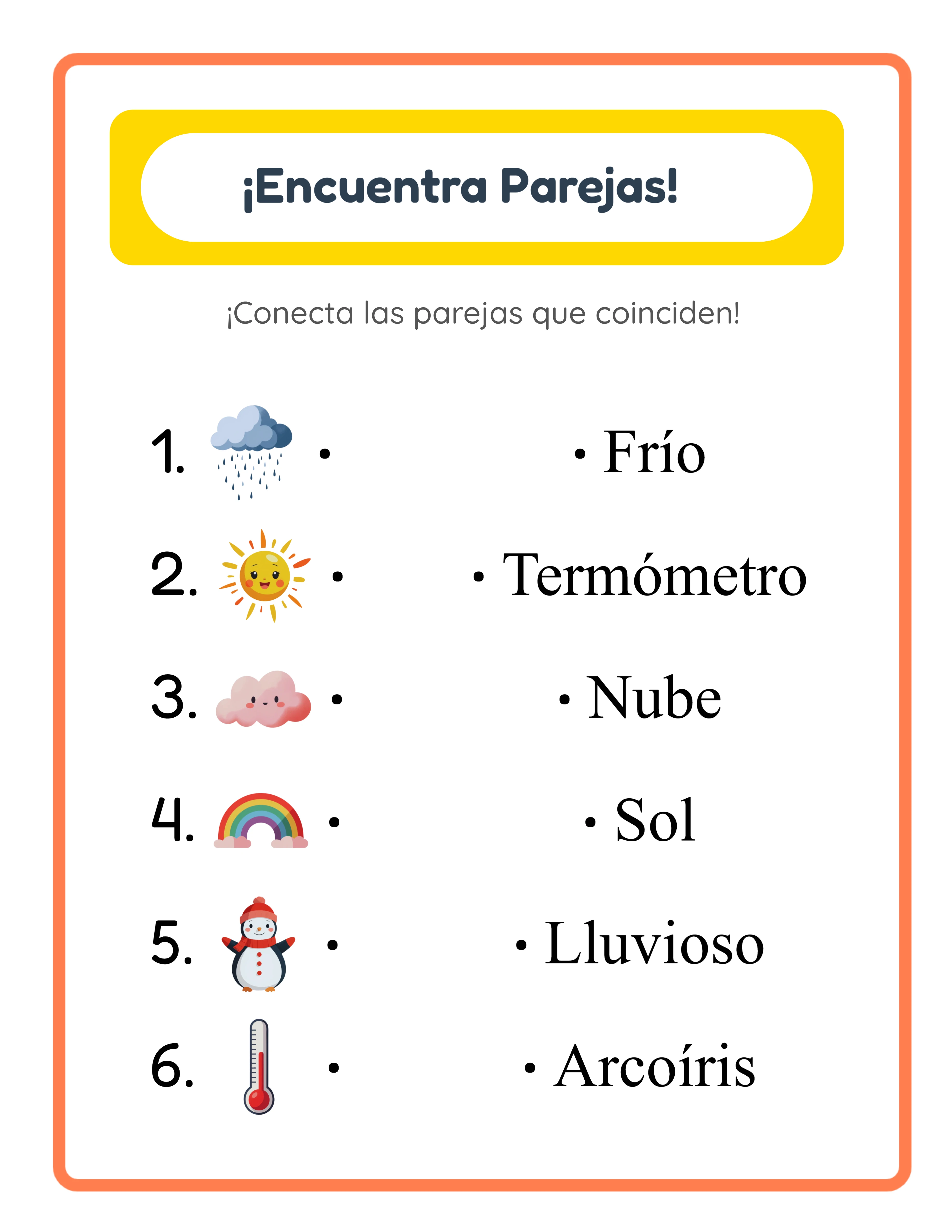 Ejercicios de asociación de imágenes — Hoja de trabajo ejemplo 3